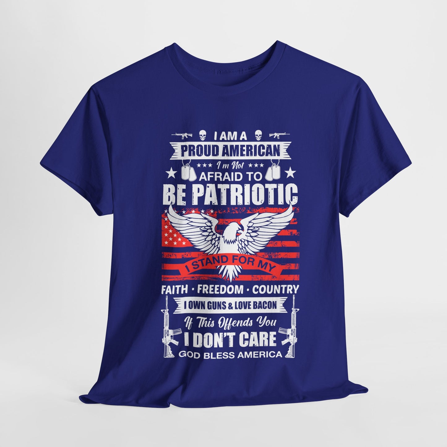 Unisex Patriotic Tee - Proud American T-Shirt, 4th of July Gift, Freedom Shirt, Memorial Day Apparel, Casual Wear - 13789