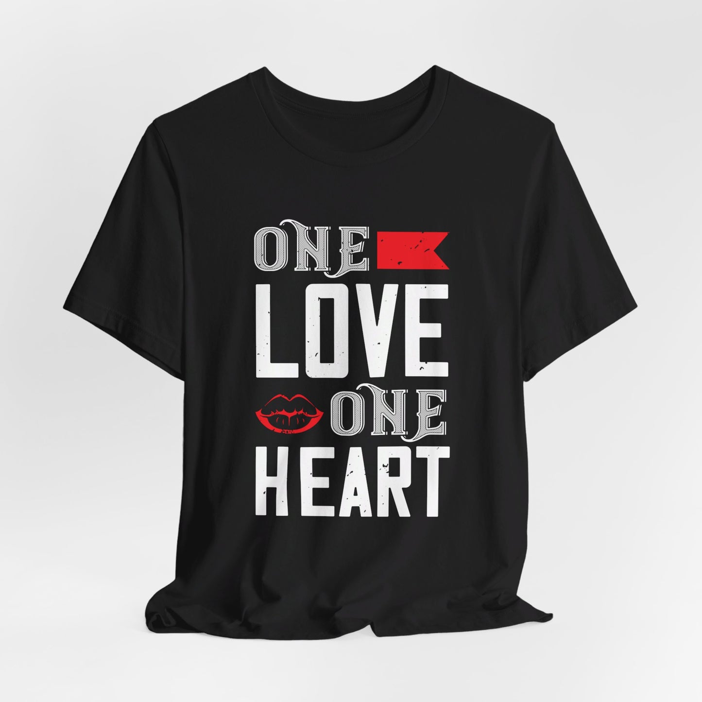 One Love One Heart - Unisex Jersey Short Sleeve Tee