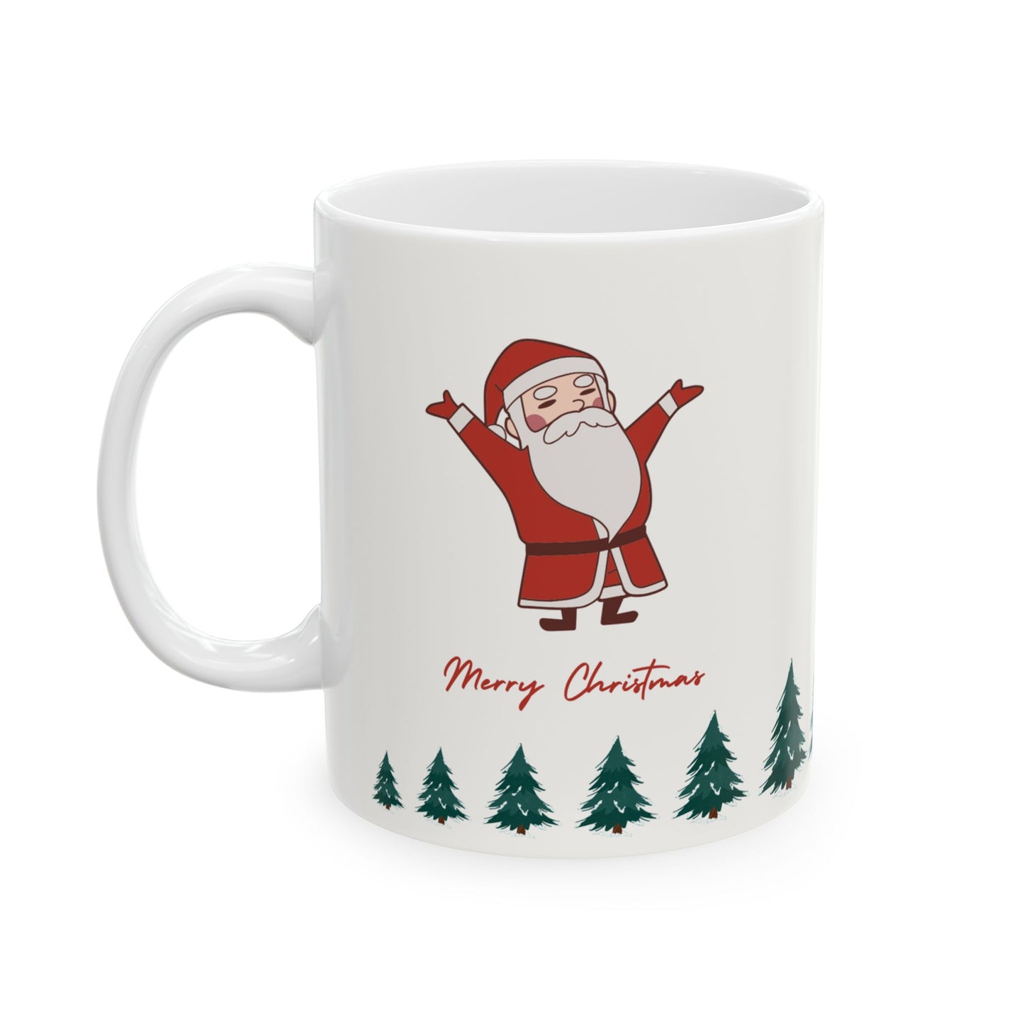 Santa & Dog, Merry Christmas - Ceramic Mug, (11oz, 15oz) - 10911