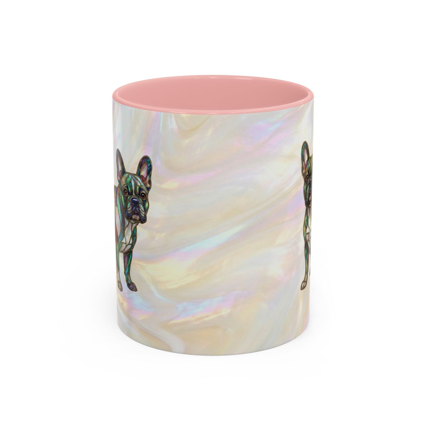 French Bulldog Accent Coffee Mug -Stained Glass Style (11/15oz) - 14632