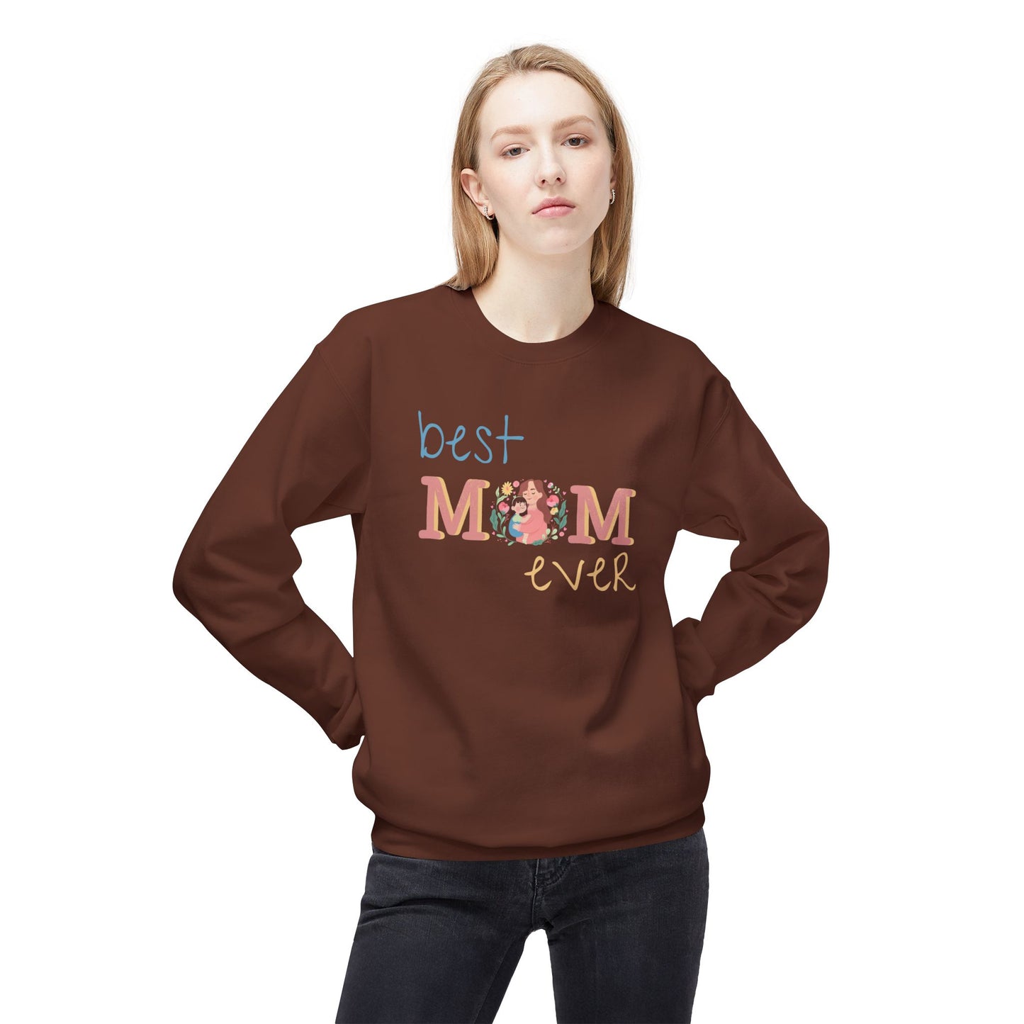 Best Mom Ever Crewneck Sweatshirt for Moms - 11836