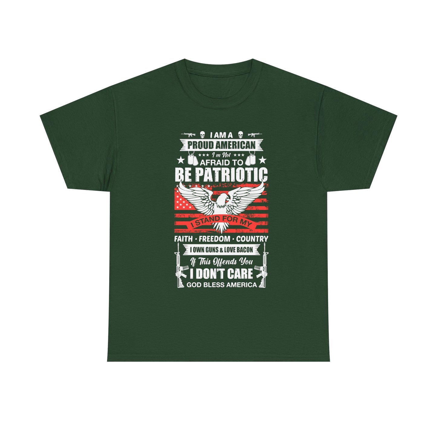 Unisex Patriotic Tee - Proud American T-Shirt, 4th of July Gift, Freedom Shirt, Memorial Day Apparel, Casual Wear - 13789