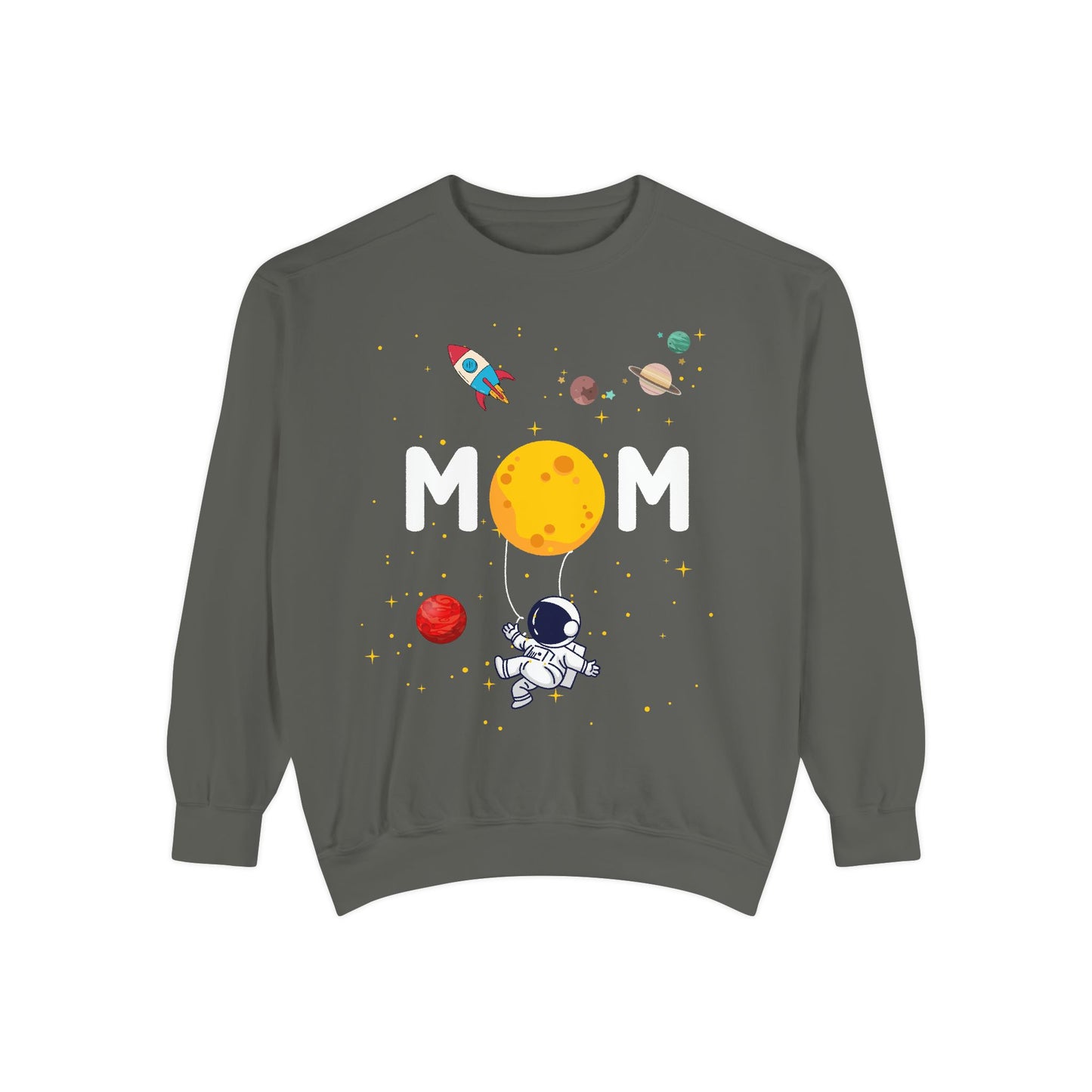 Astronaut Mom Garment-Dyed Sweatshirt | Space-Themed Gift for Mothers - 11838