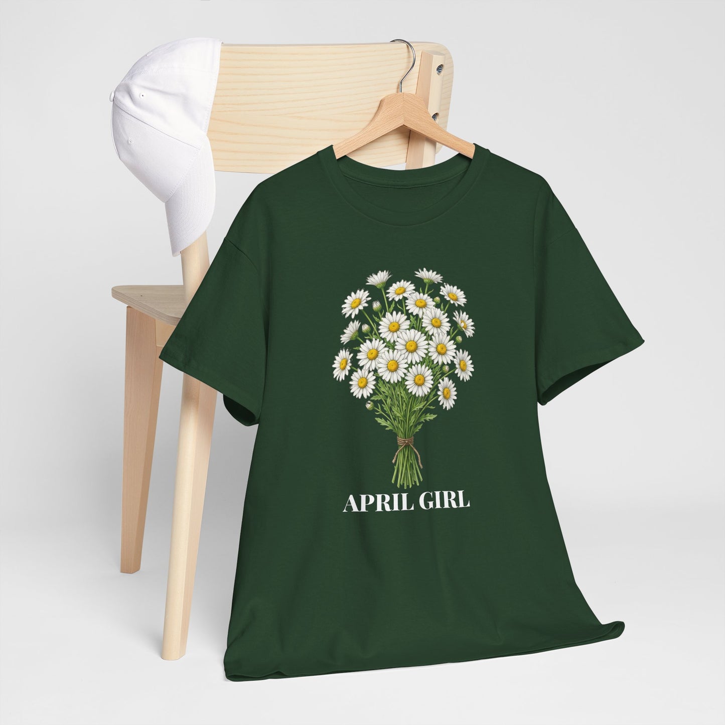 Personalized April Daisy Bouquet T-Shirt – Birth Flower Gift for Her - 14840