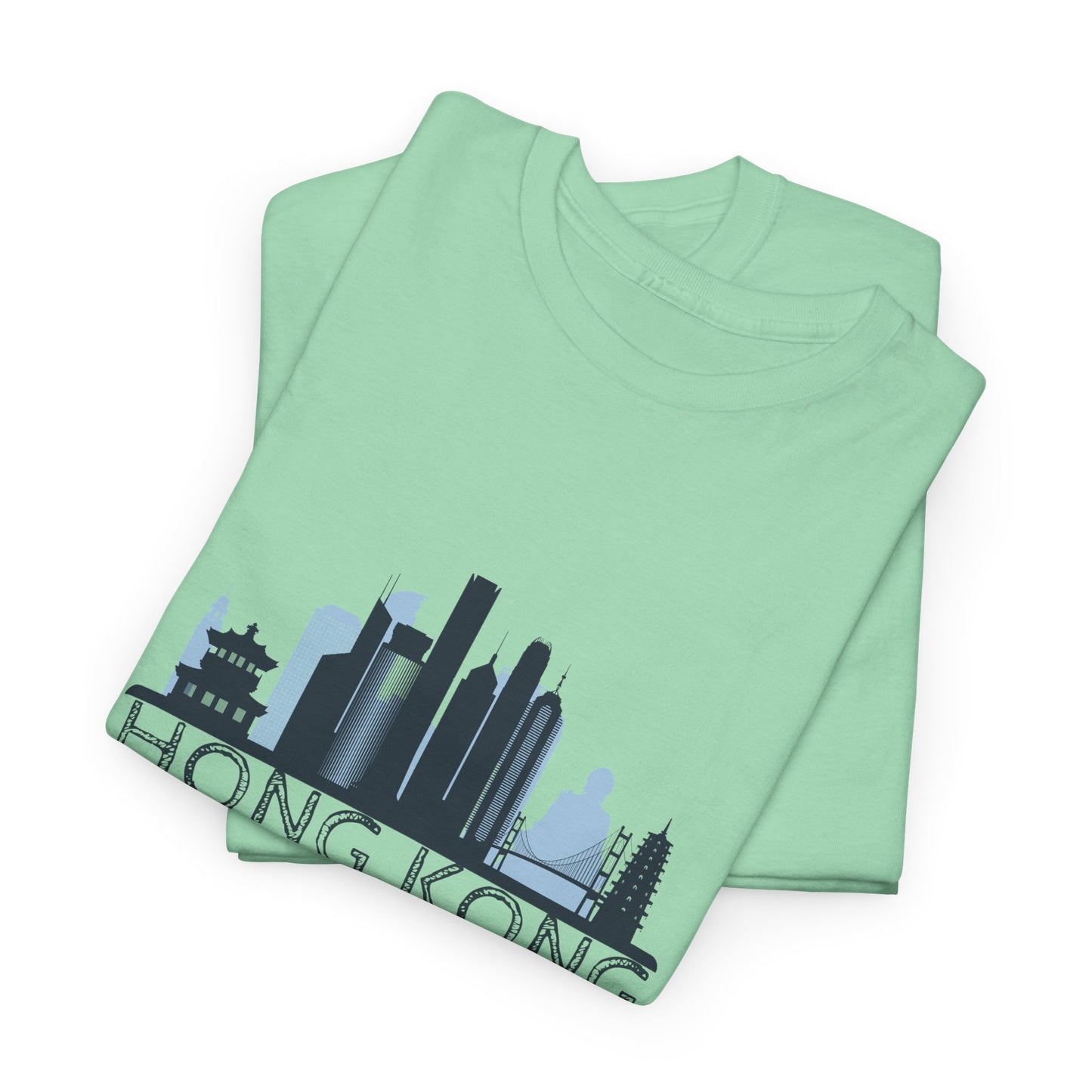 Hong Kong Unisex Heavy Cotton Tee | Casual Travel Shirt - 12042