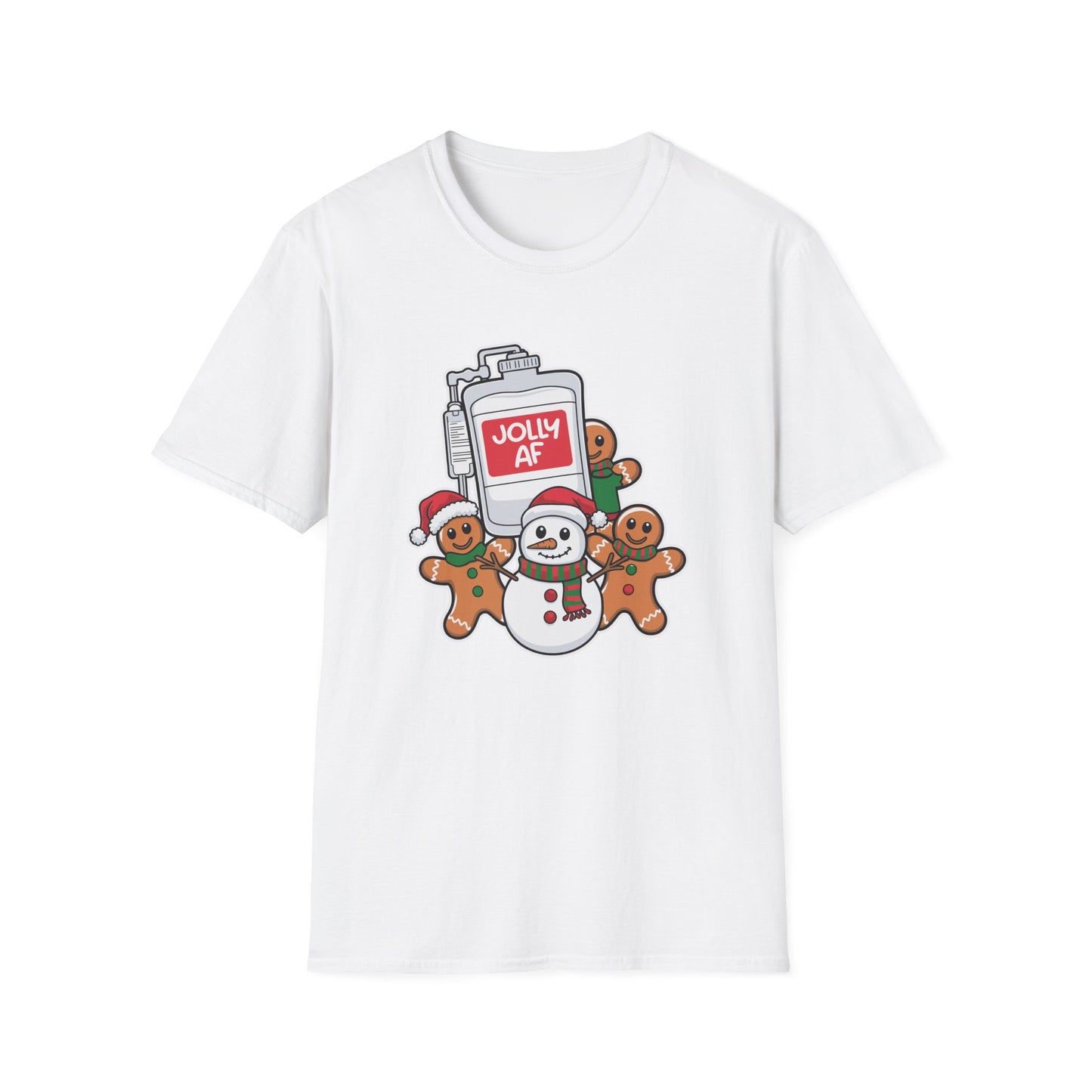 Christmas, Nurse, jolly AF - Unisex Softstyle T-Shirt - 10353