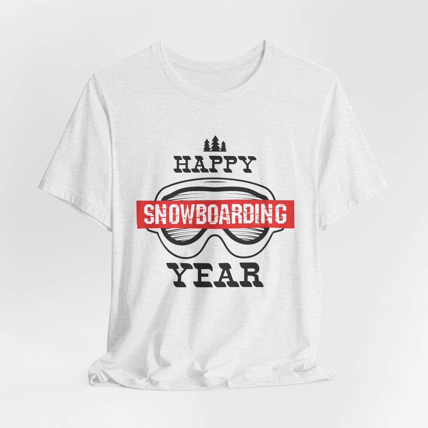 Christmas: Happy Snowboarding Year - Unisex Jersey Short Sleeve Tee