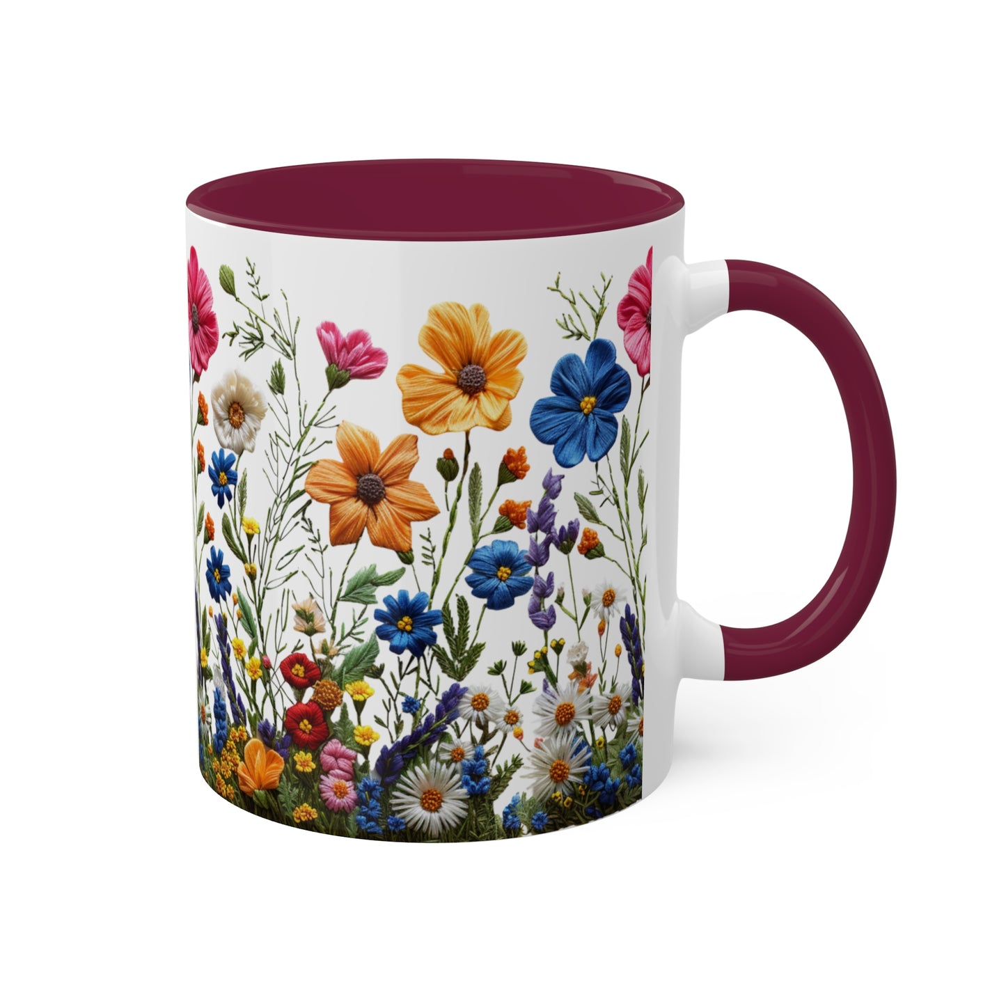 Wild and Free: Wildflower Colorful Mugs, 11oz