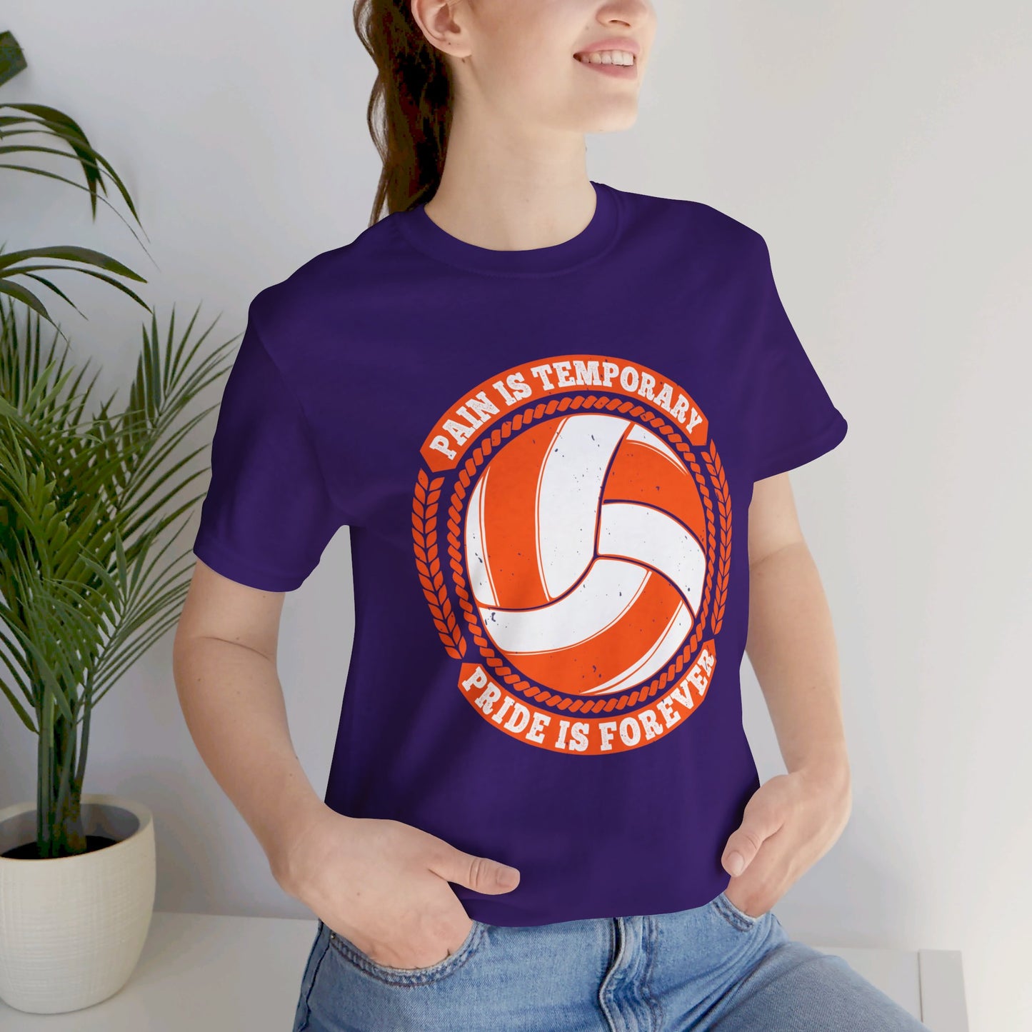 Volleyball: Pain is Temporary, Pride is Forever - Unisex Jersey Short Sleeve Tee