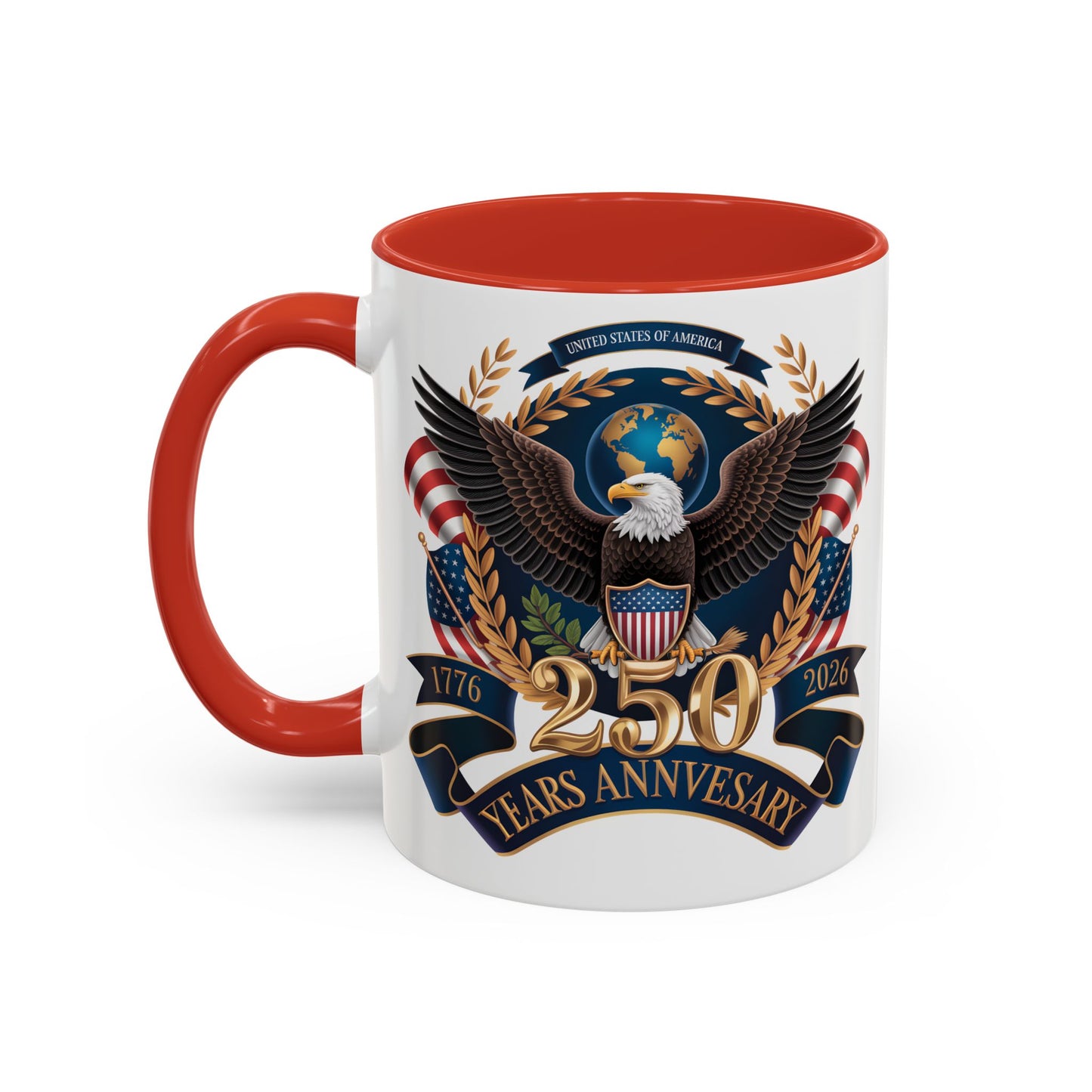 250th Anniversary Eagle Coffee Mug — Patriotic 1776–2026 Commemorative Accent Mug - 14871