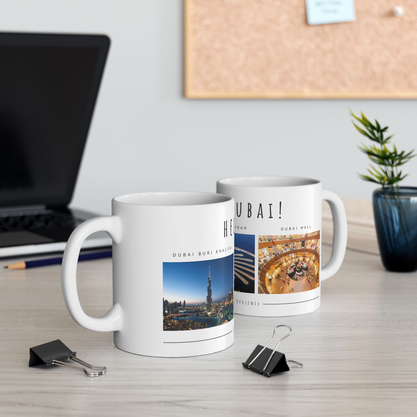 Hello Dubai - Ceramic Mug - 11oz & 15oz Options, Perfect for Travelers & Souvenir Lovers - 11945