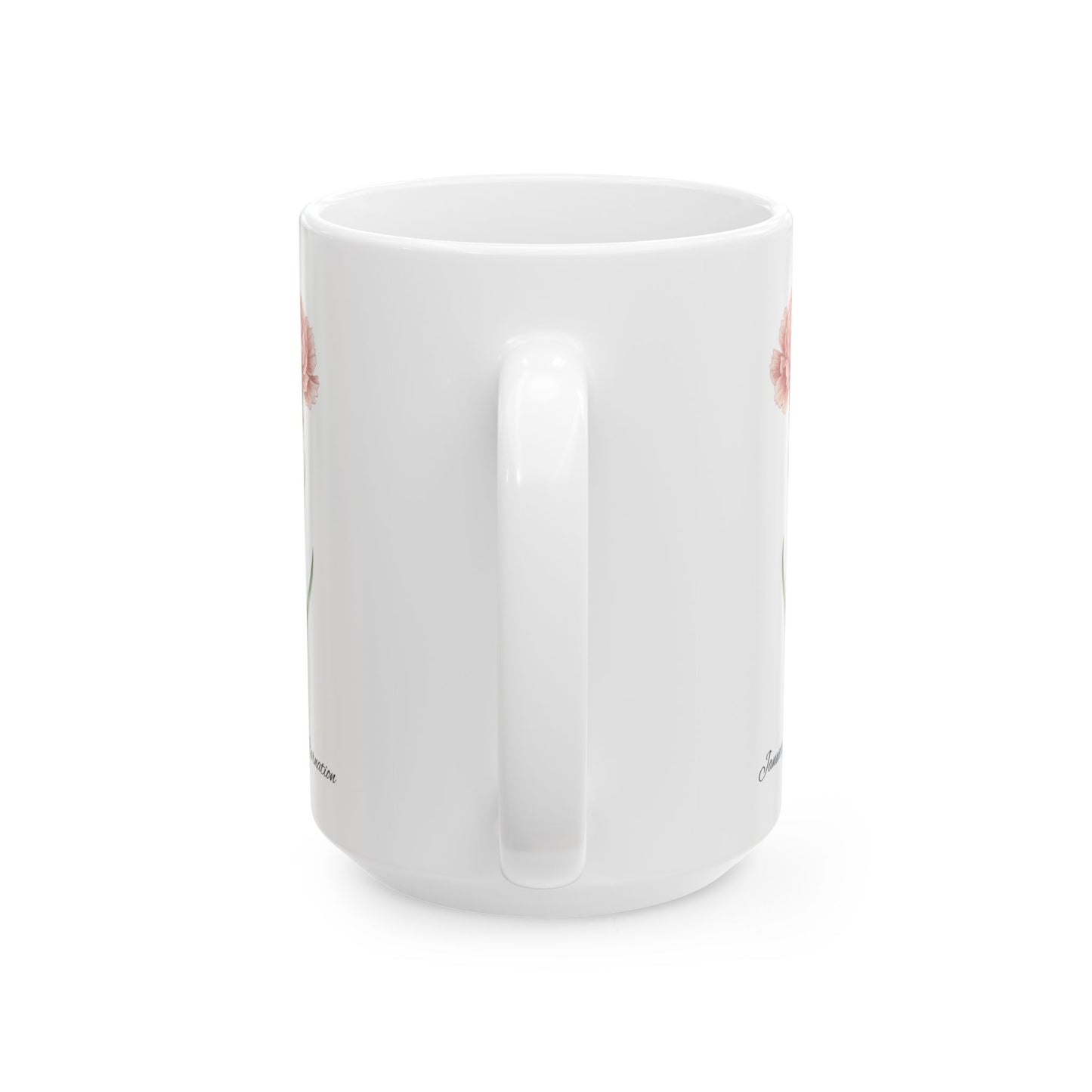 January Carnation Birth Flower Mug – Customizable (11oz & 15oz) - 14669