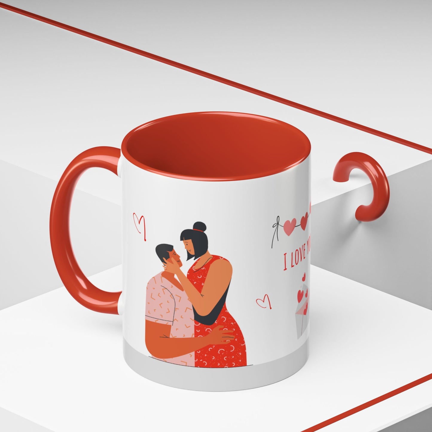 I love You - Accent Coffee Mug (11, 15oz) - 11136