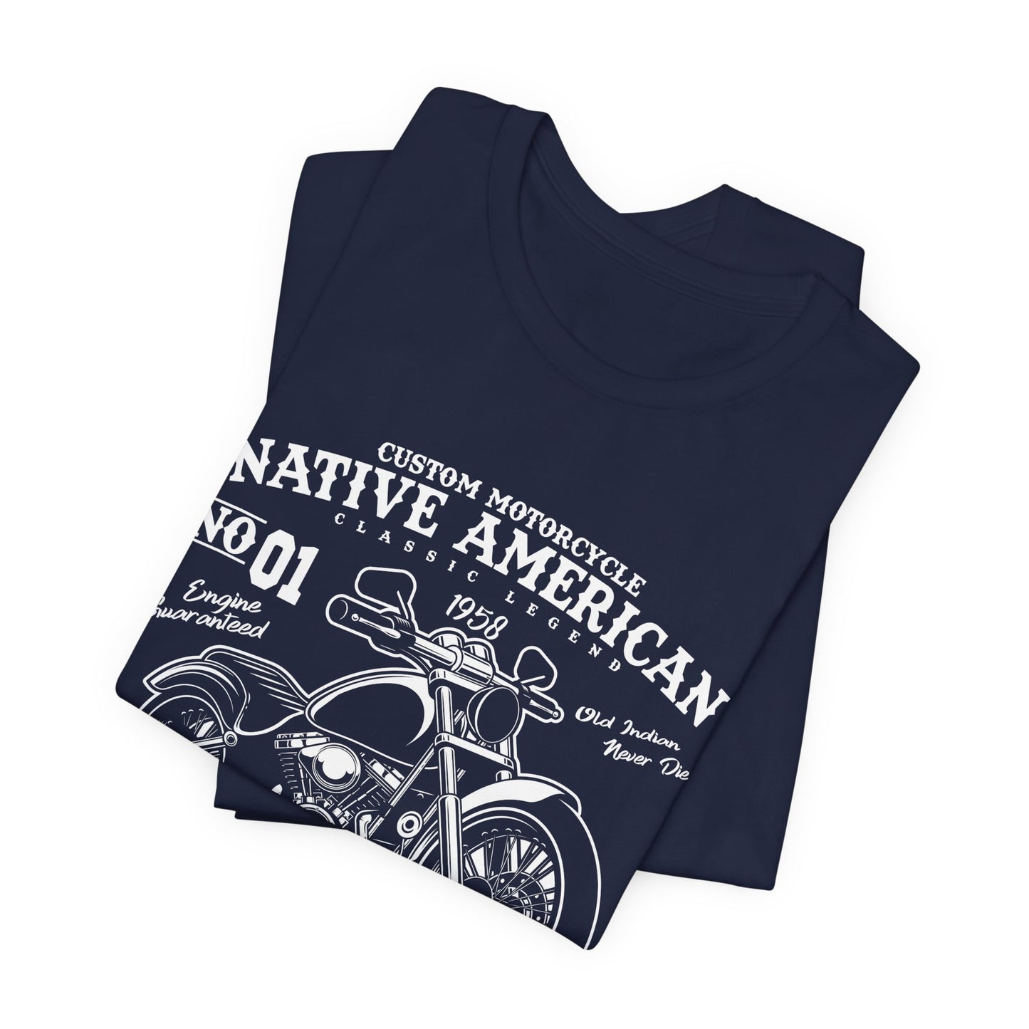 Custom Motorcycle, Native American - Unisex Jersey Short Sleeve Tee - 13299