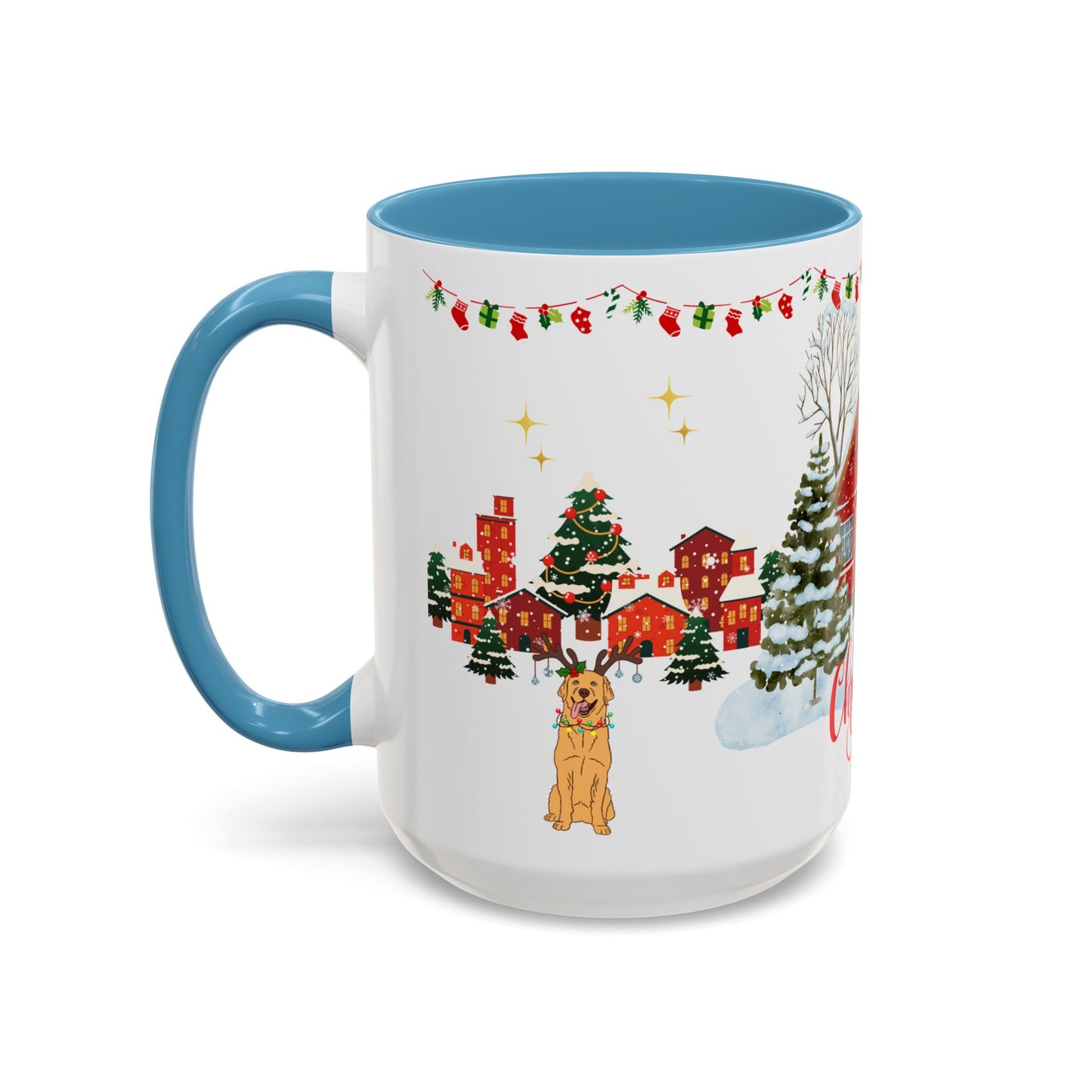 Christmas House - Accent Coffee Mug (11, 15oz)