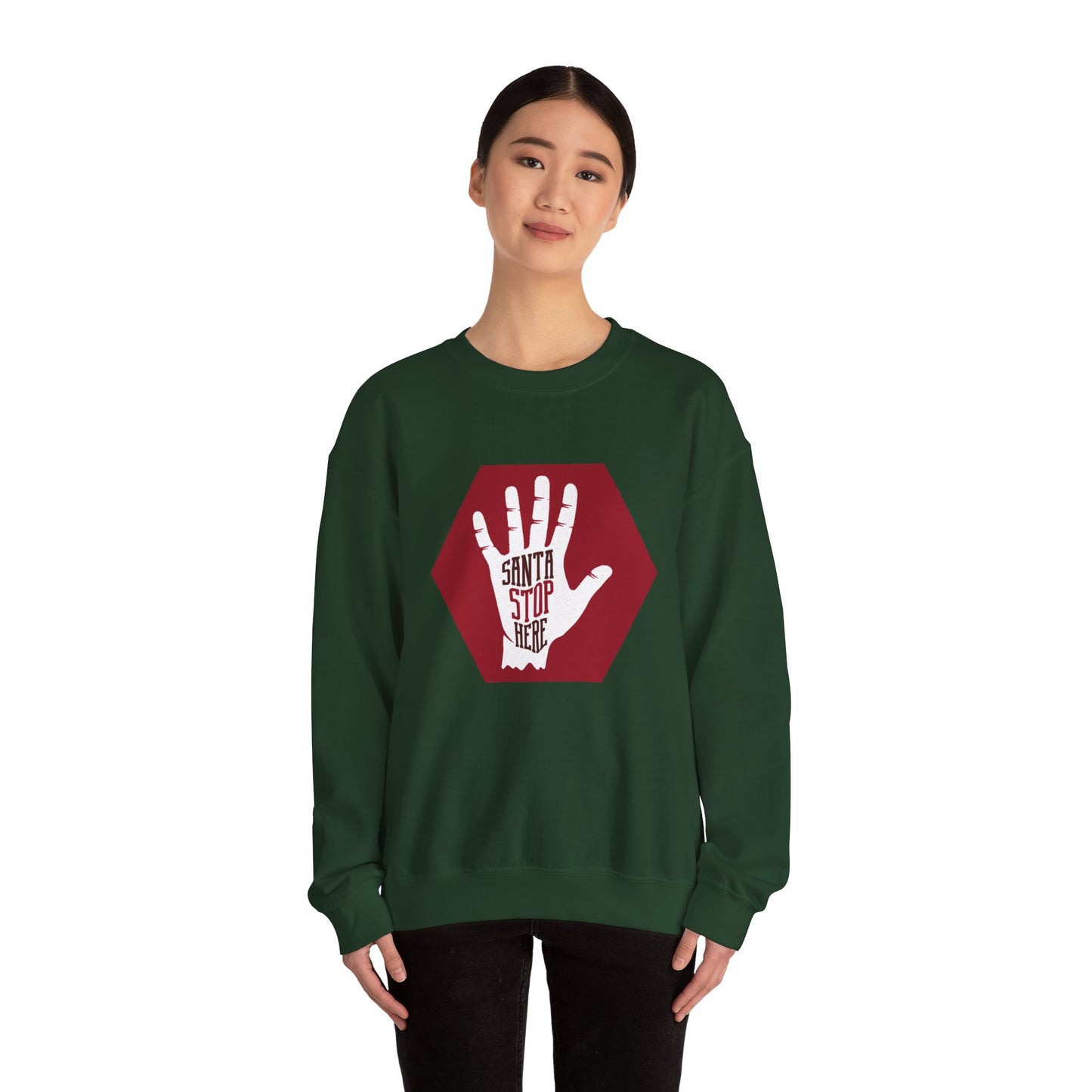 Santa Stop Here - Unisex Heavy Blend™ Crewneck Sweatshirt