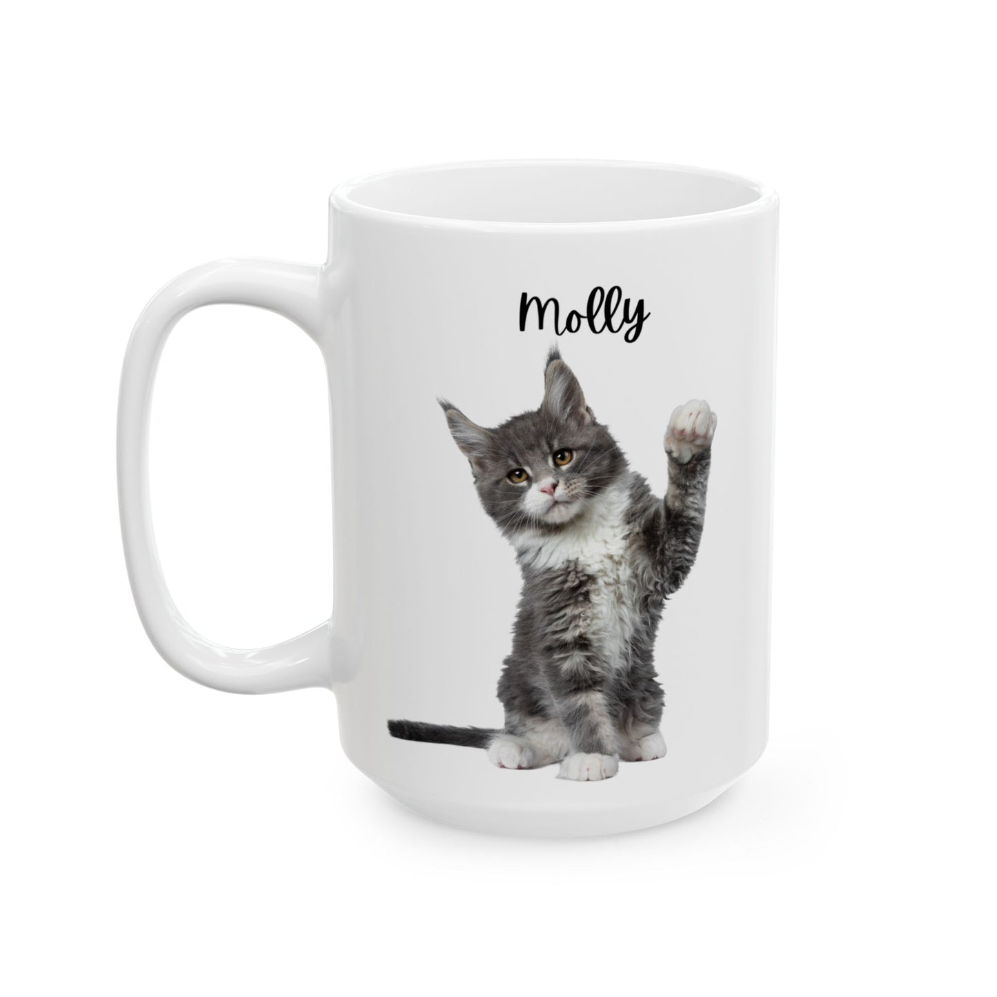 Personalised Cat Ceramic Mug, 11oz, 15oz - 14195