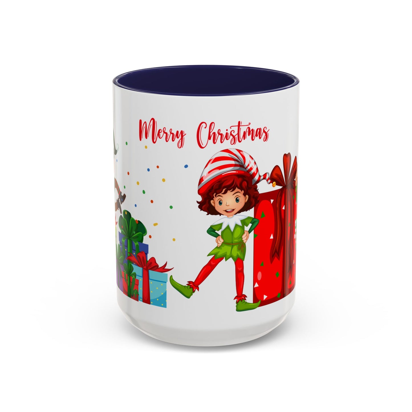 Elves, Merry Christmas - Accent Coffee Mug (11, 15oz) - 10360