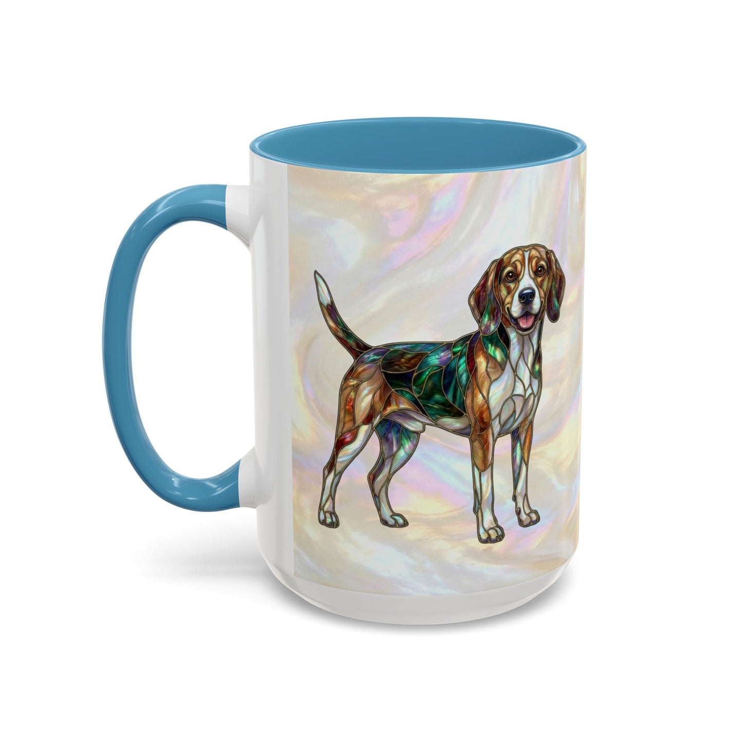 Beagle Accent Coffee Mug — Stained Glass Design (11/15oz) - 14615