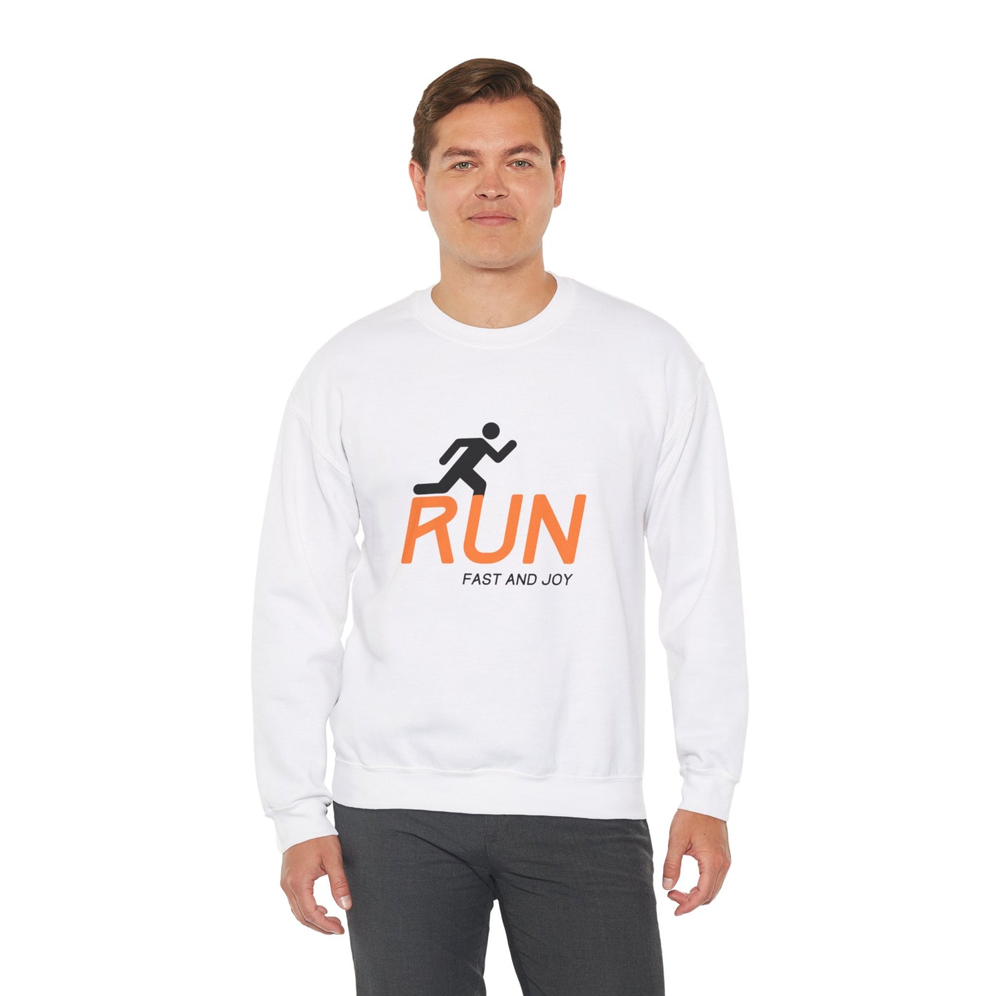 Run Fast & Joy - Unisex Heavy Blend™ Crewneck Sweatshirt