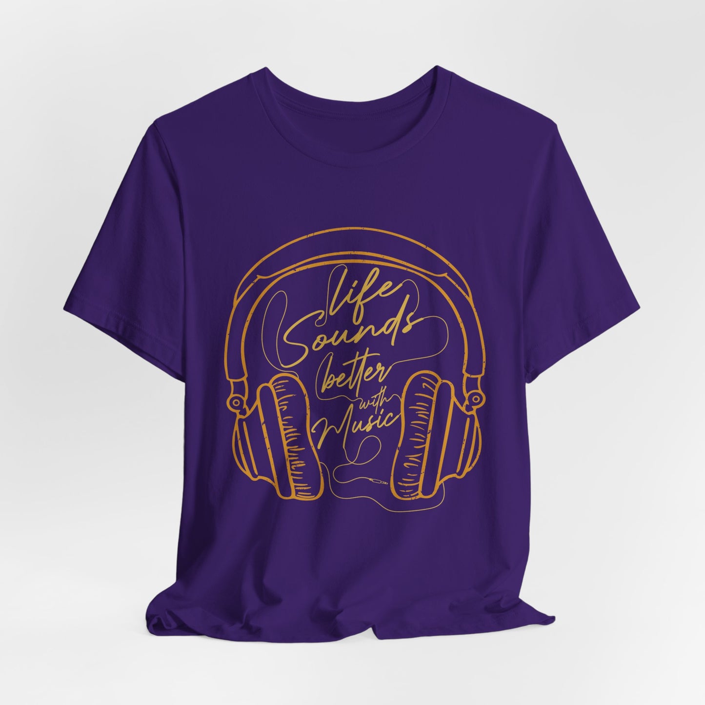 Music: Life Sounds Better With Music - Unisex Jersey Short Sleeve Tee