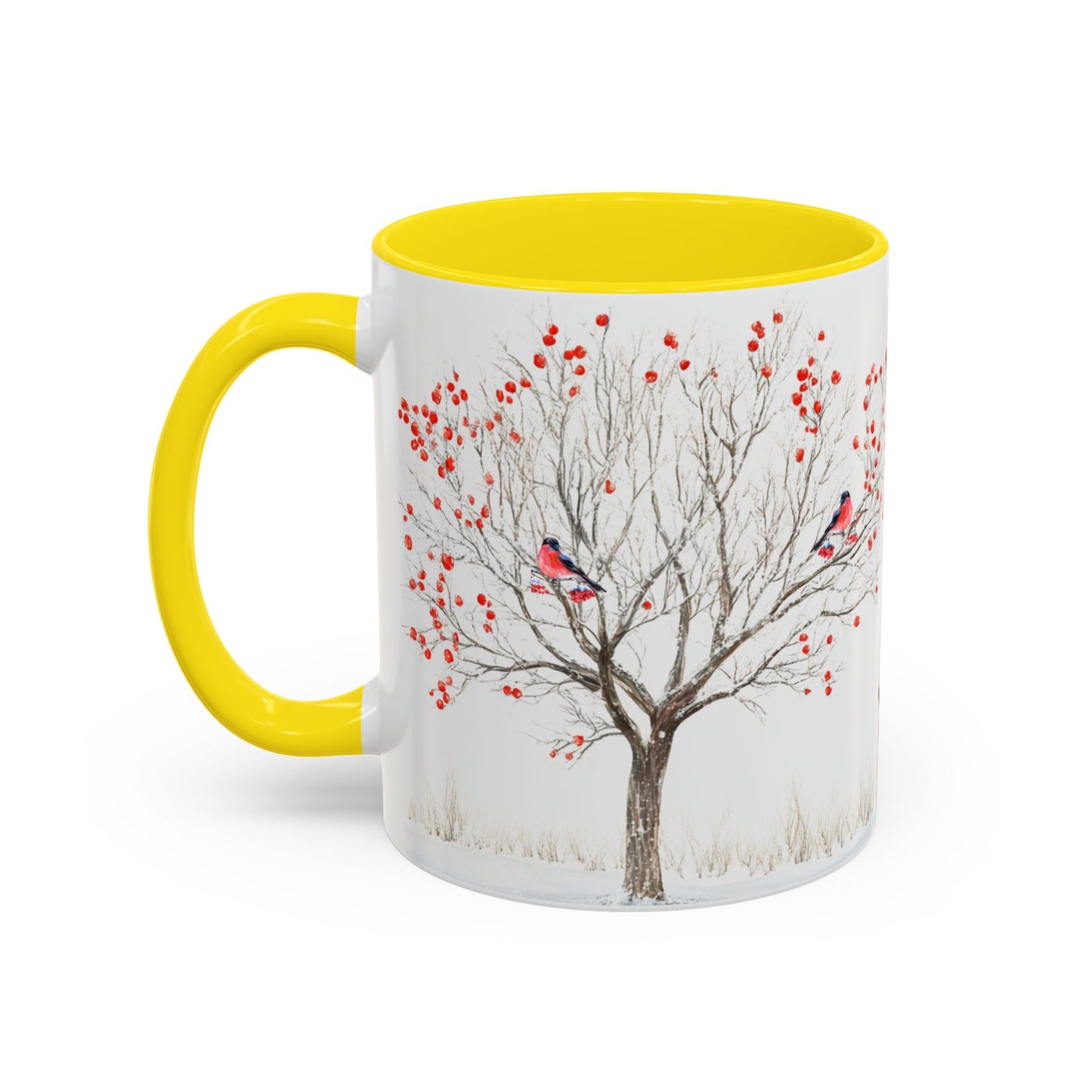 Winter Tree, Snowman & Puppy - Accent Coffee Mug (11, 15oz) - 10406