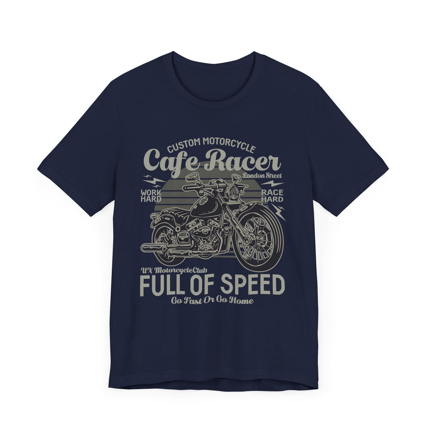Custom Motorcycle, Cafe Racer - Unisex Jersey Short Sleeve Tee - 13295