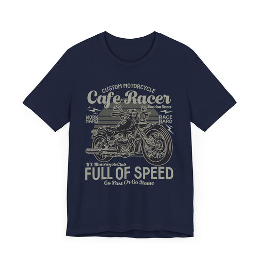 Custom Motorcycle, Cafe Racer - Unisex Jersey Short Sleeve Tee - 13295