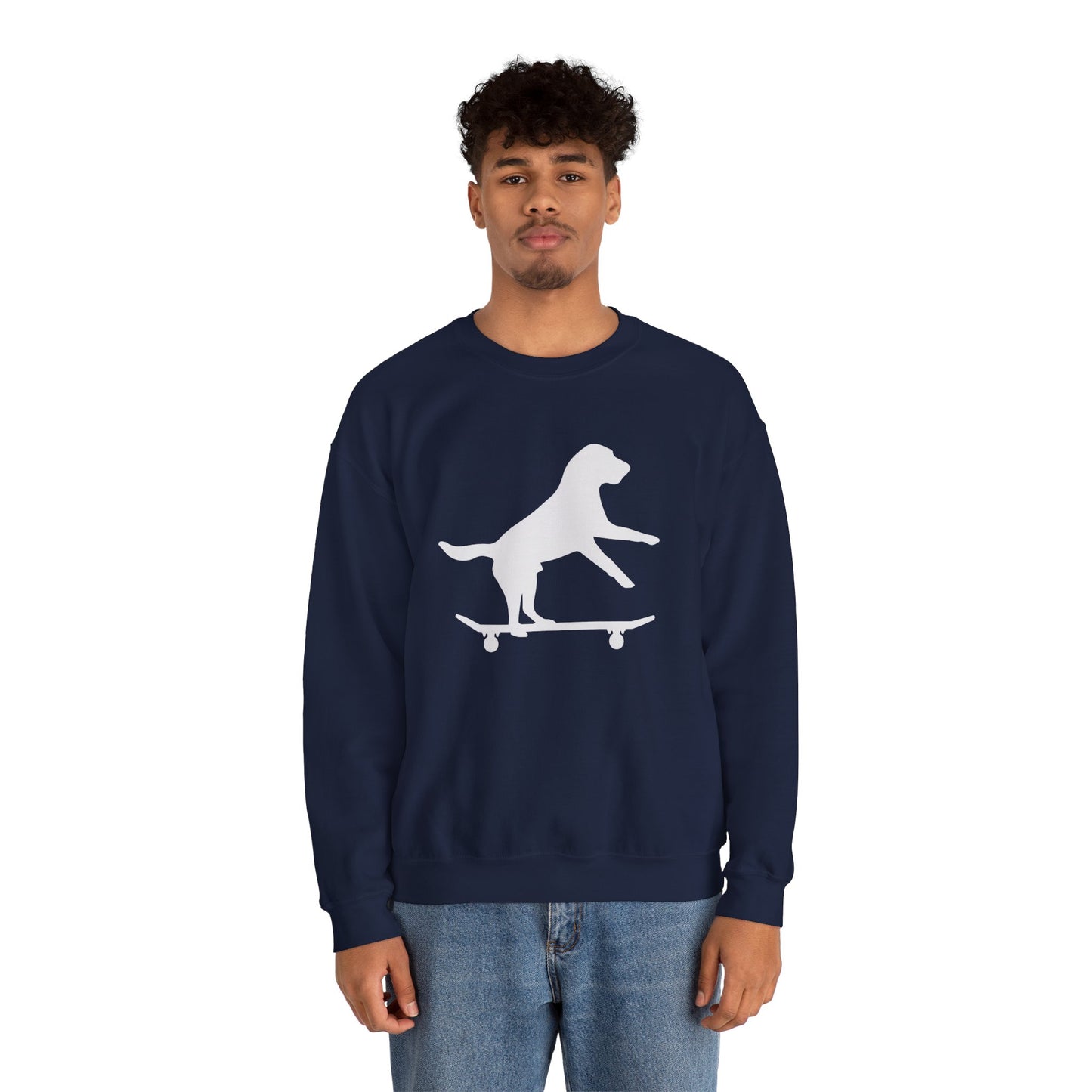 Skateboarding Pup - Unisex Heavy Blend™ Crewneck Sweatshirt