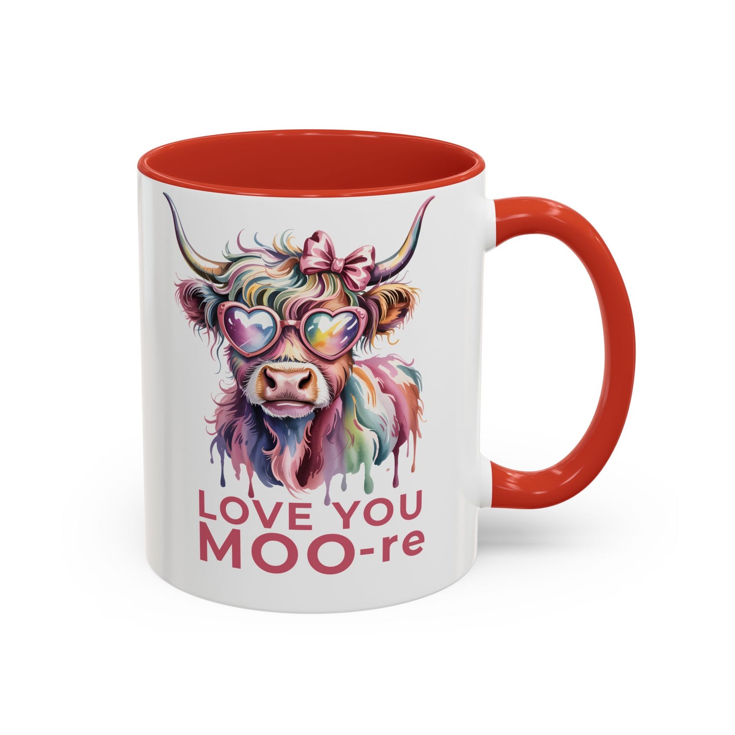 Love You Moo-re Highland Cow Mug – Cute Valentine’s Day Coffee Cup, Funny Romantic Gift for Her or Him (11oz / 15oz) - 14785