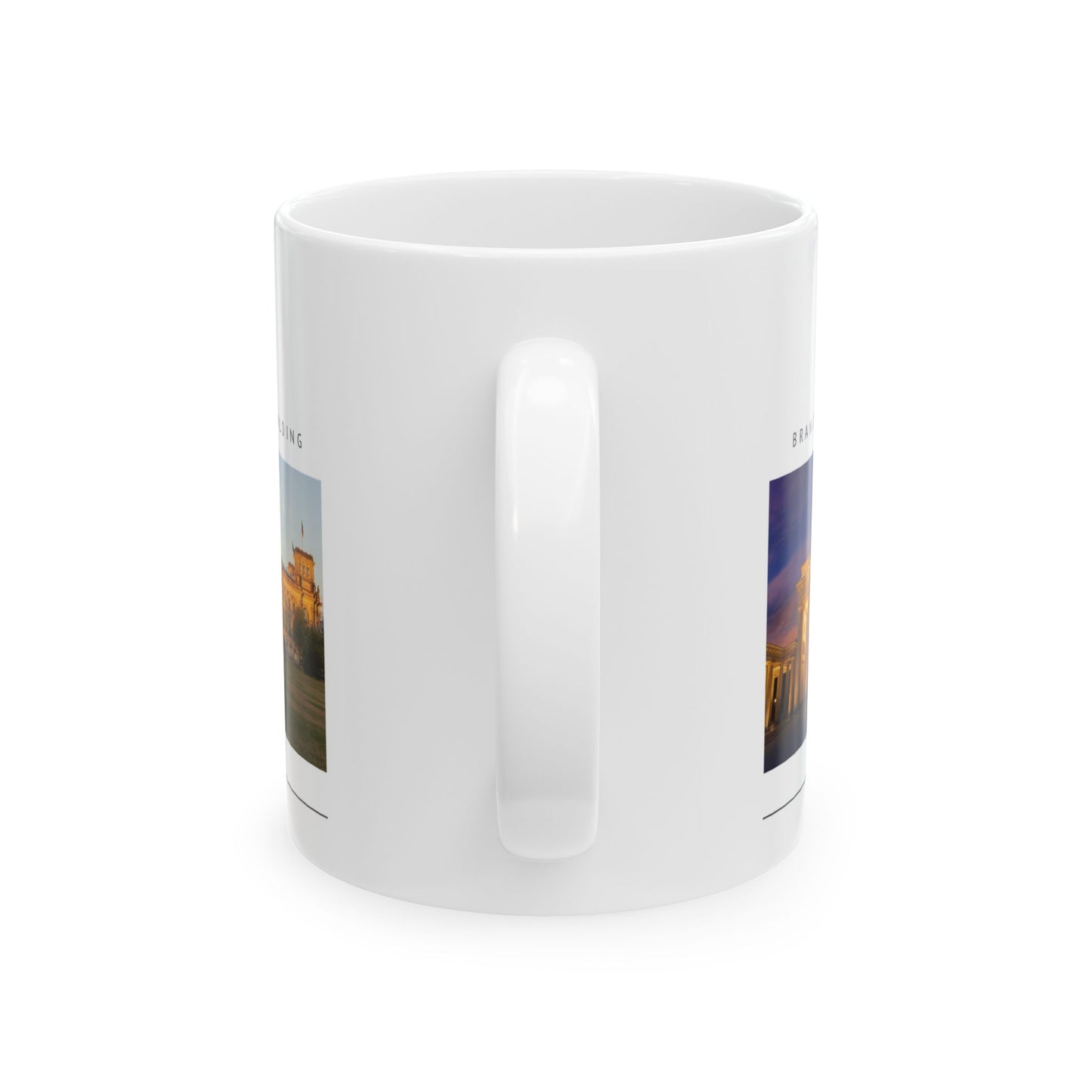 Hello Berlin! Ceramic Travel Mug with Cityscape Design - Perfect Gift for Travelers and History Lovers - 12015