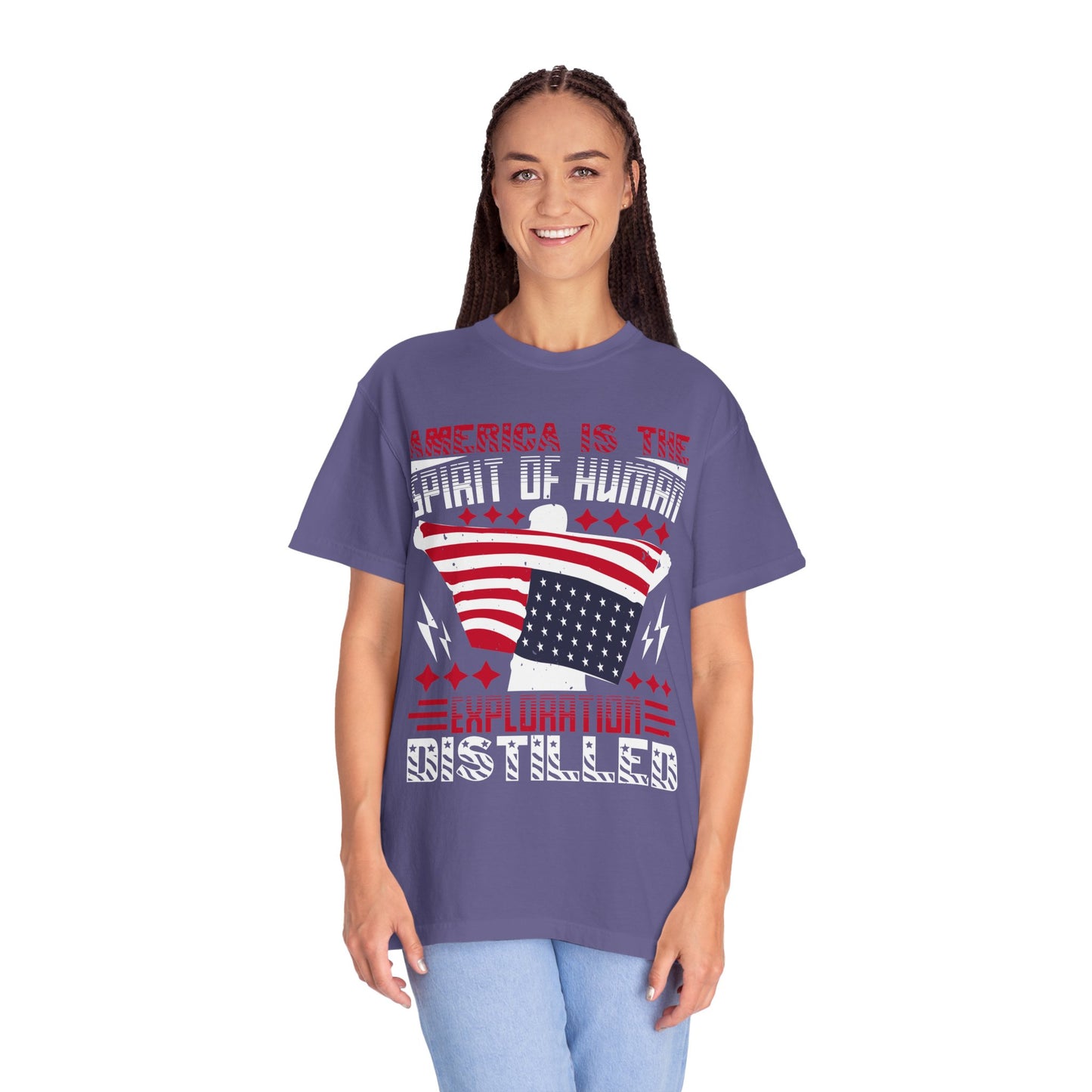 Patriotic Unisex T-Shirt - Spirit of Human Exploration, Independence Day Gift, July 4th Celebration Wear, American Pride Tee - 13792