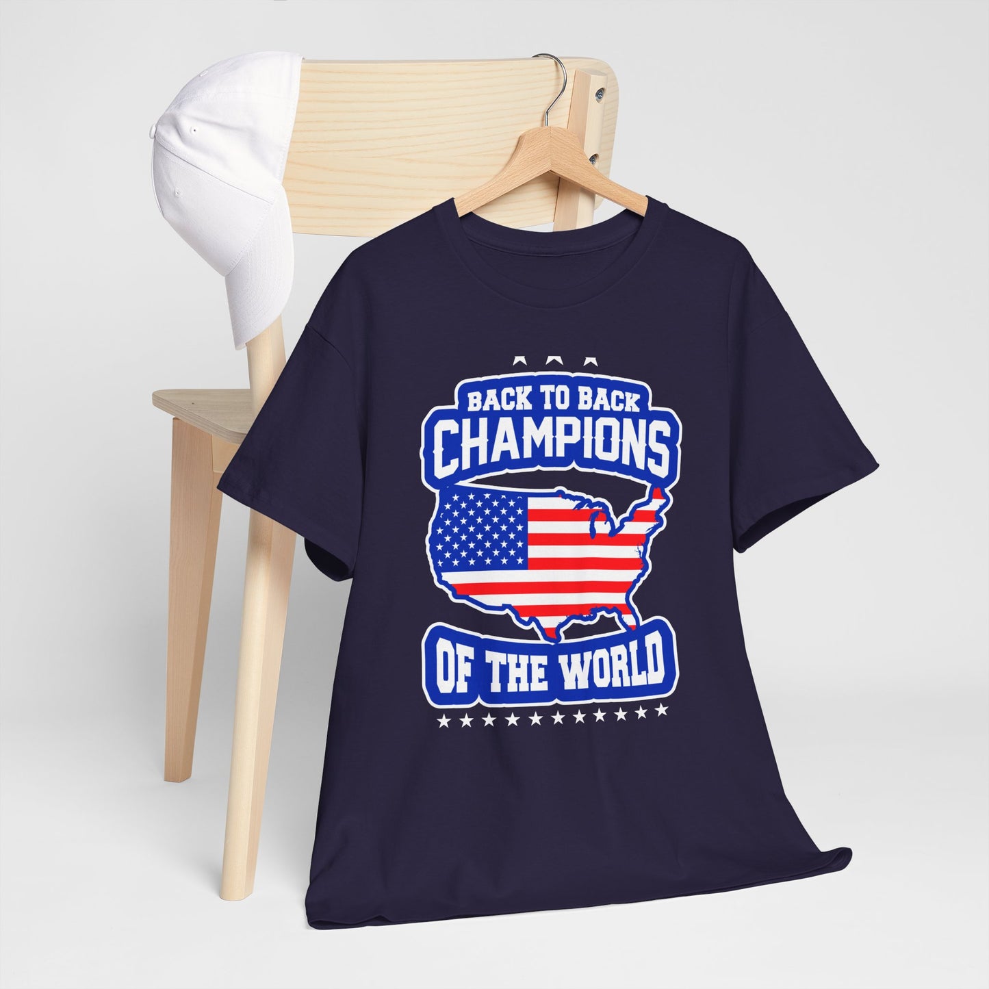 Back-to-Back Champions Unisex Tee | Perfect for Sports Fans, Casual Wear, Gifts, Fourth of July, BBQ Events - 13597