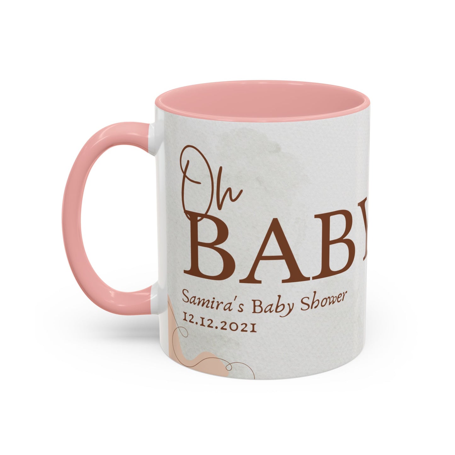 Oh Baby, Samira's Baby Shower, Customizable - Accent Coffee Mug (11, 15oz) - 10882
