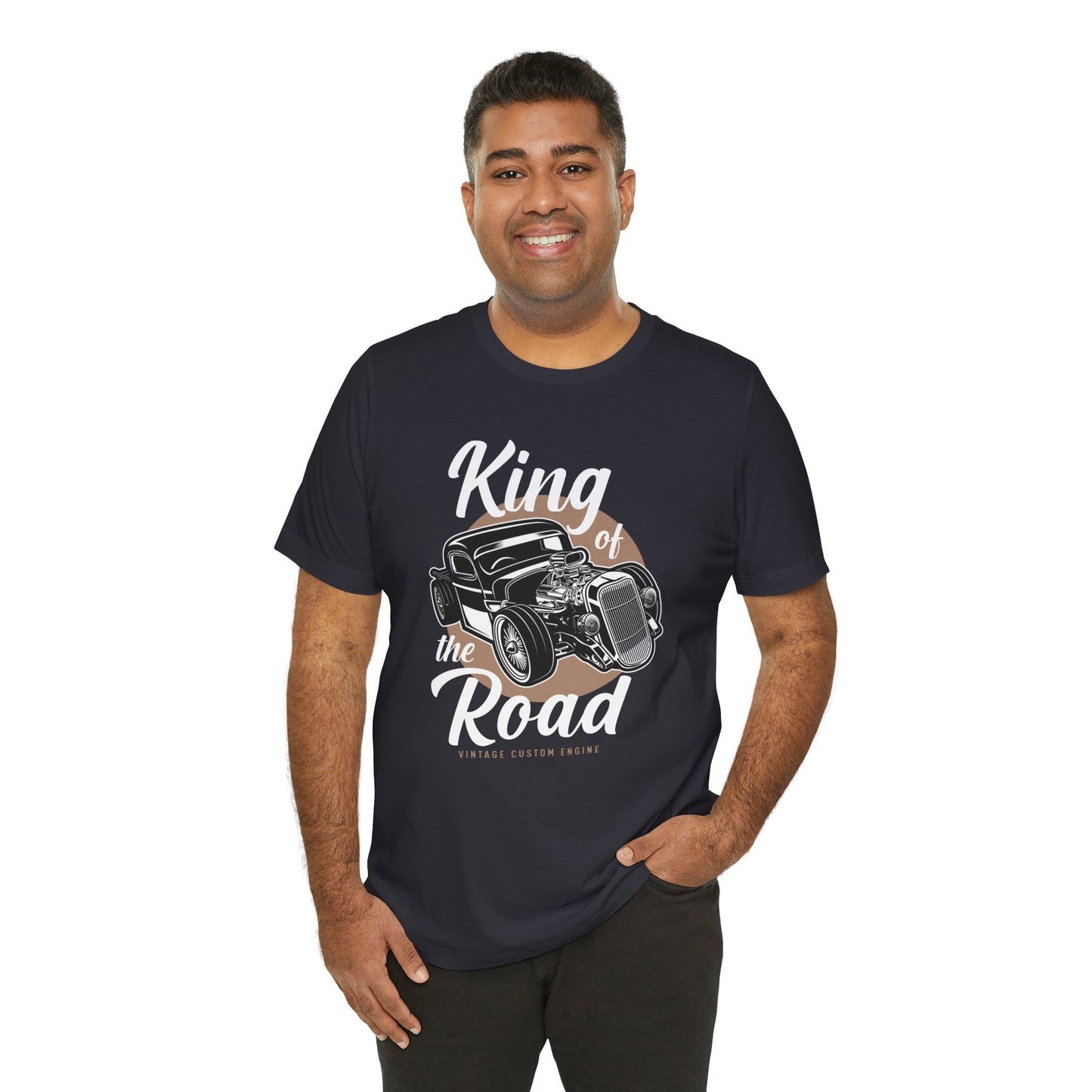 King of the Road, Vintage Custom Engine - Unisex Jersey Short Sleeve Tee