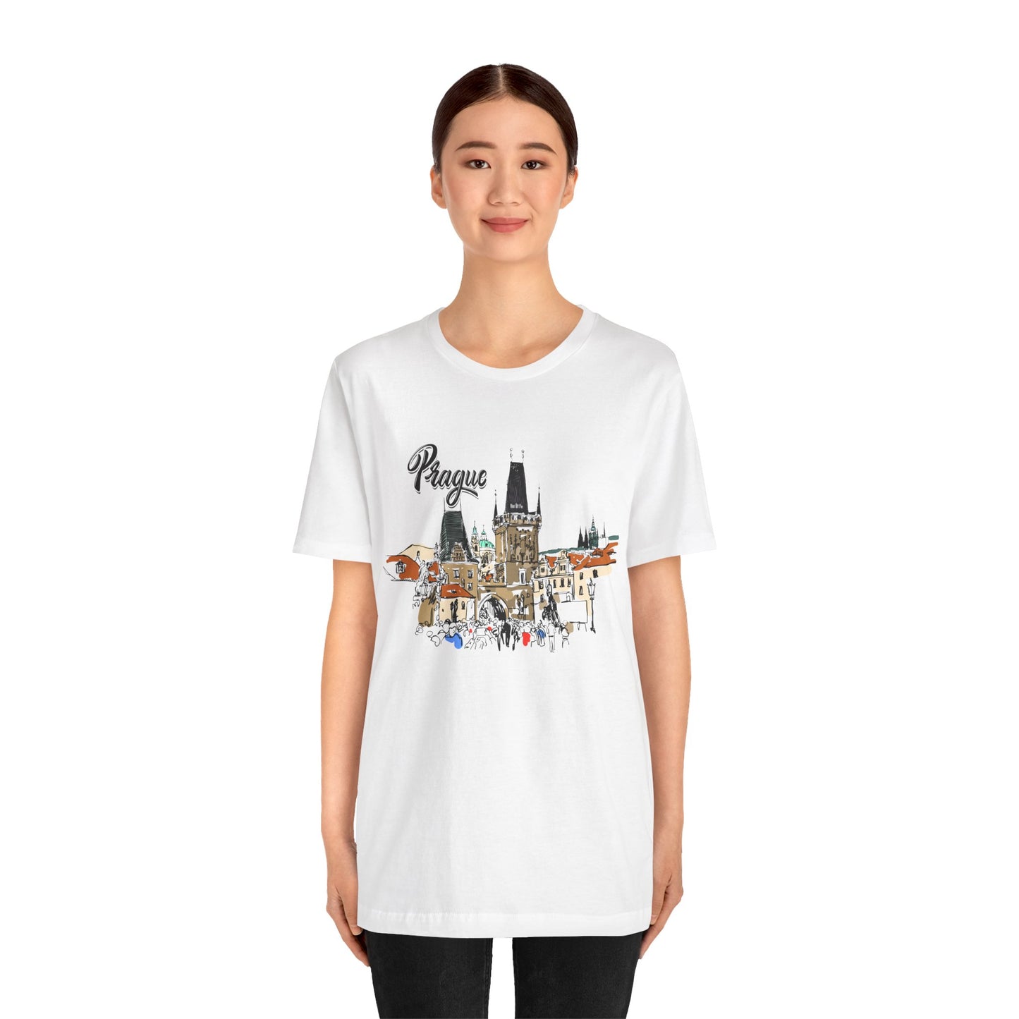Prague Graphic Unisex Tee - Perfect Travel Souvenir - 12135