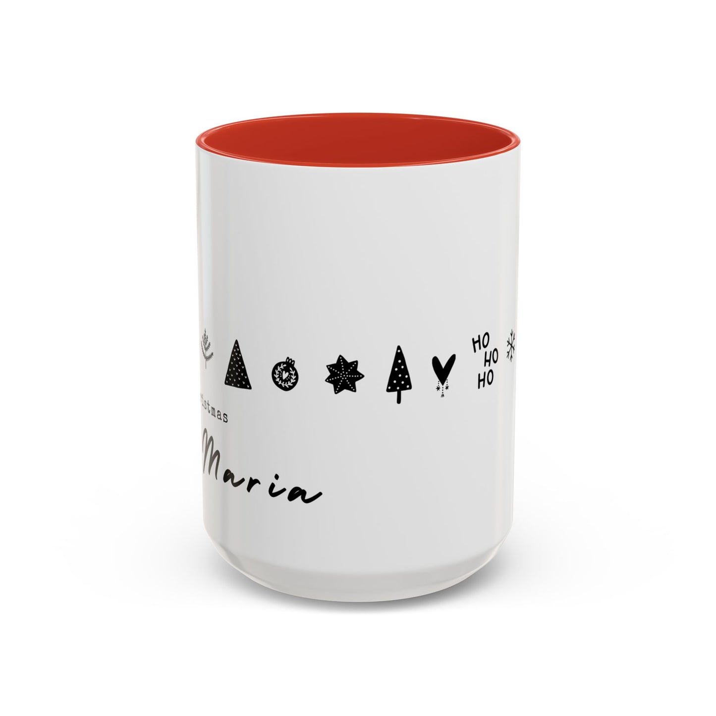 Hohoho, Merry Christmas, Maria, Name Customizable - Accent Coffee Mug (11, 15oz) - 11117