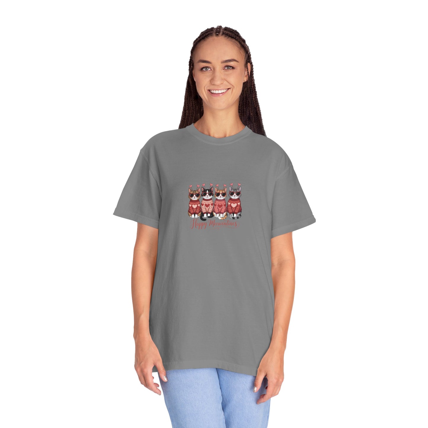 Happy Meowentine’s Cat T-Shirt – Valentine Gift for Cat Lovers - 14742