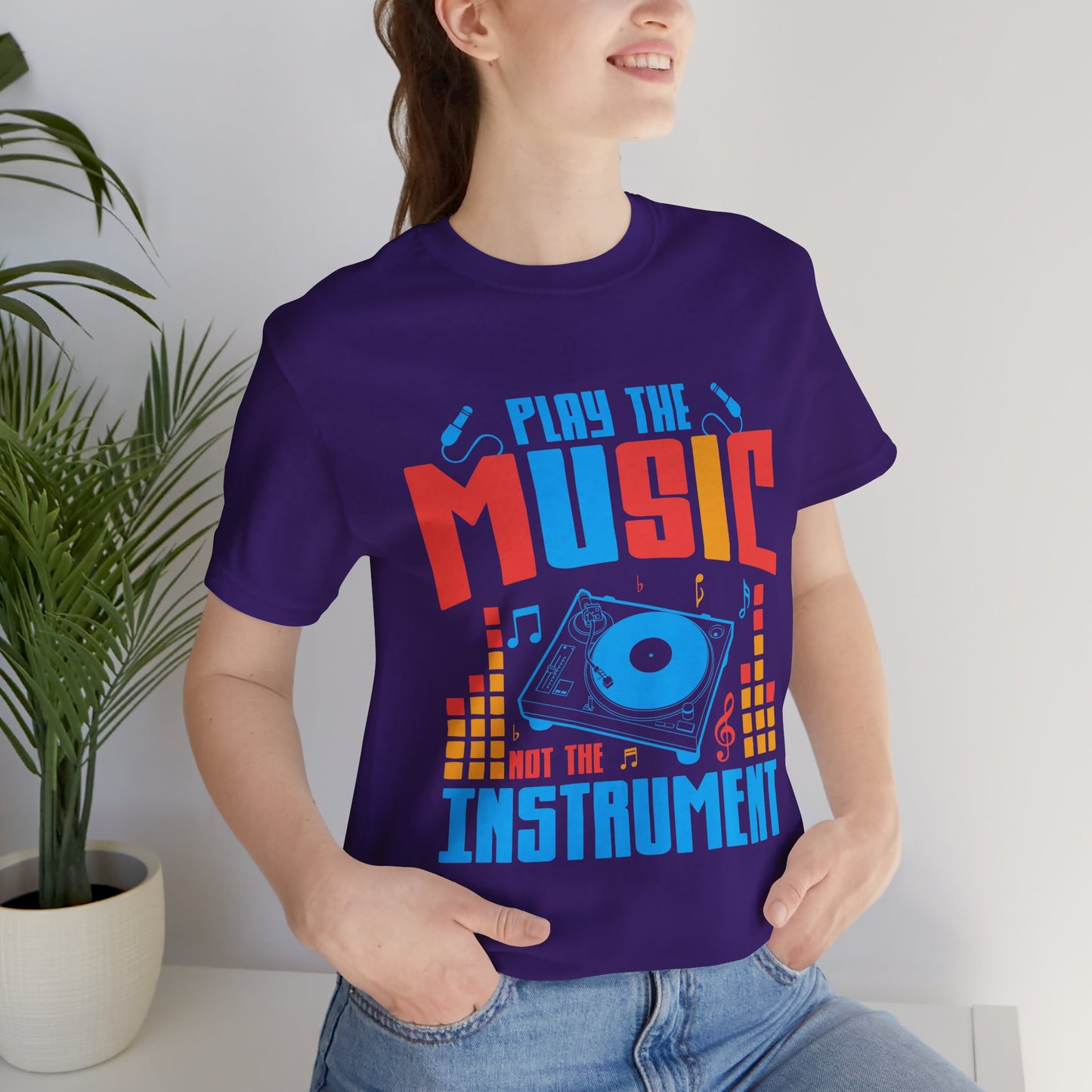 Play The Music Instrument - Unisex Jersey Short Sleeve Tee - 11934