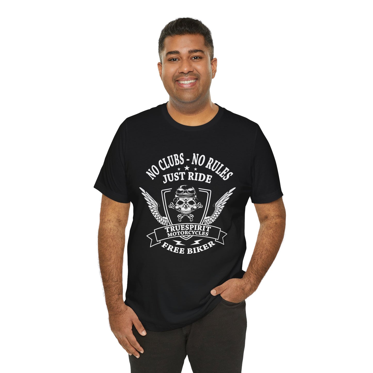 No Clubs, No Rules, Just Ride - Unisex Jersey Short Sleeve Tee - 13378