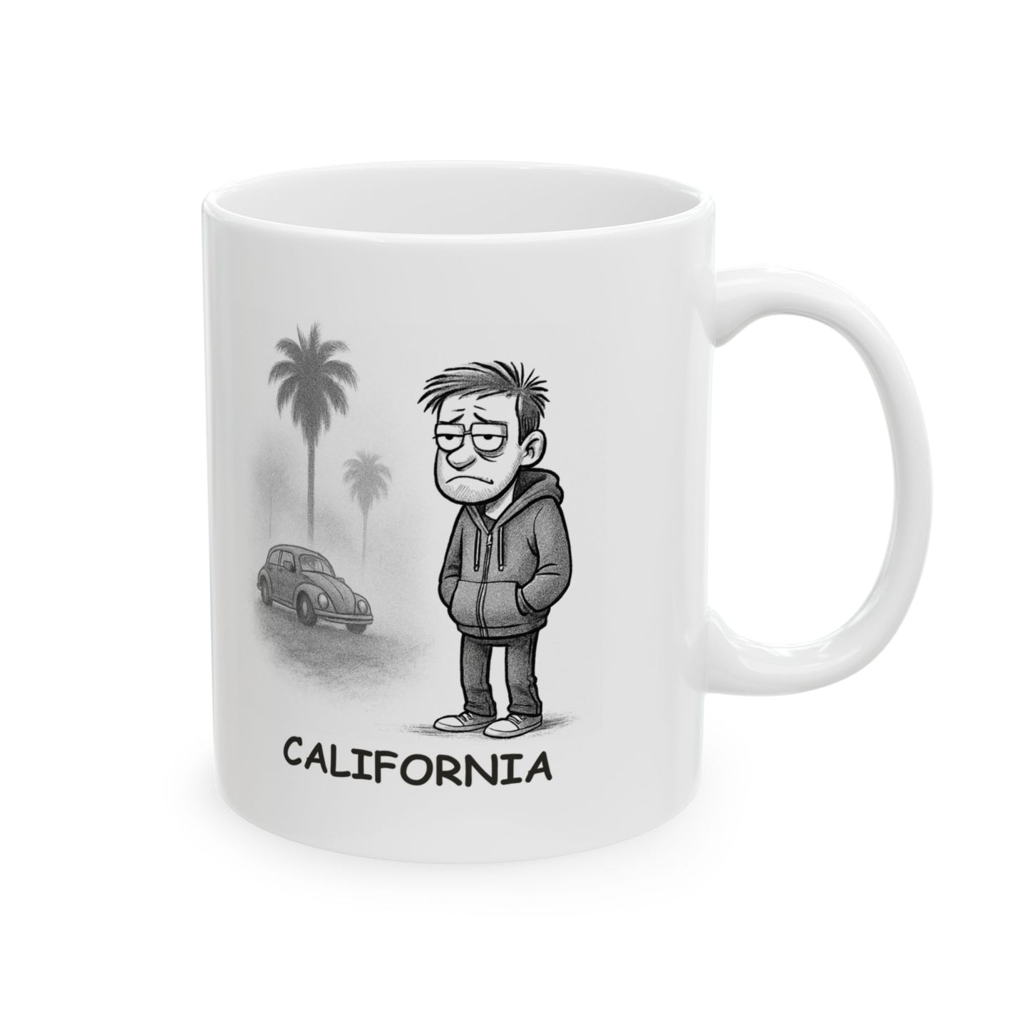 "It’s not a bad day, it’s just a foggy California morning." Ceramic Mug - 11oz & 15oz, 12710