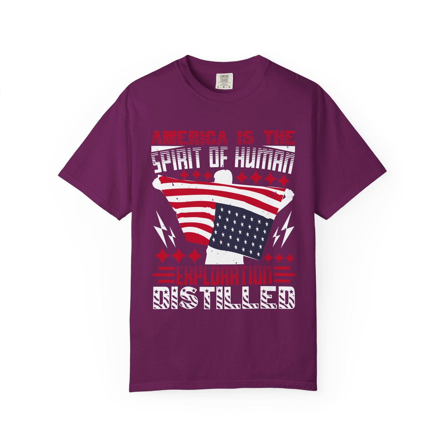 Patriotic Unisex T-Shirt - Spirit of Human Exploration, Independence Day Gift, July 4th Celebration Wear, American Pride Tee - 13792