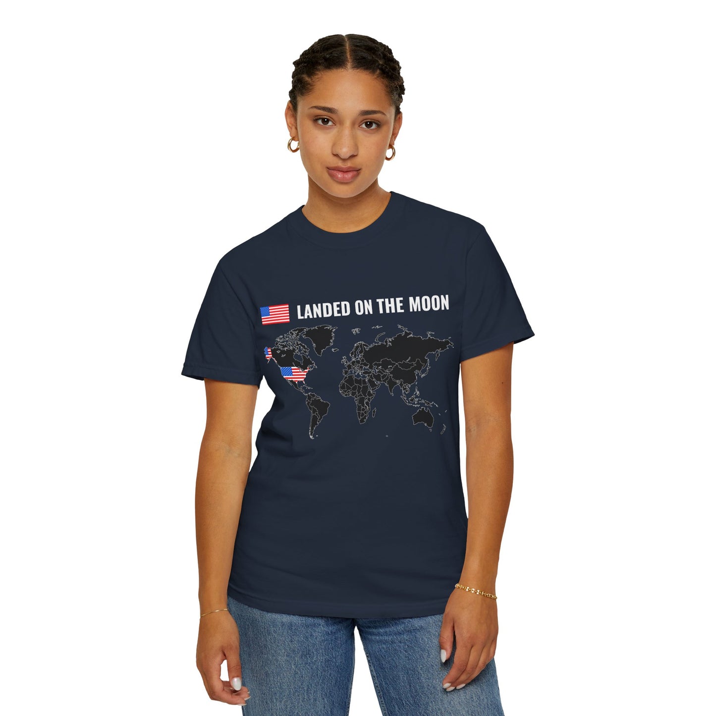 USA, Moon Landing Unisex T-Shirt | Vintage Space Vibe, July 4th - 13735