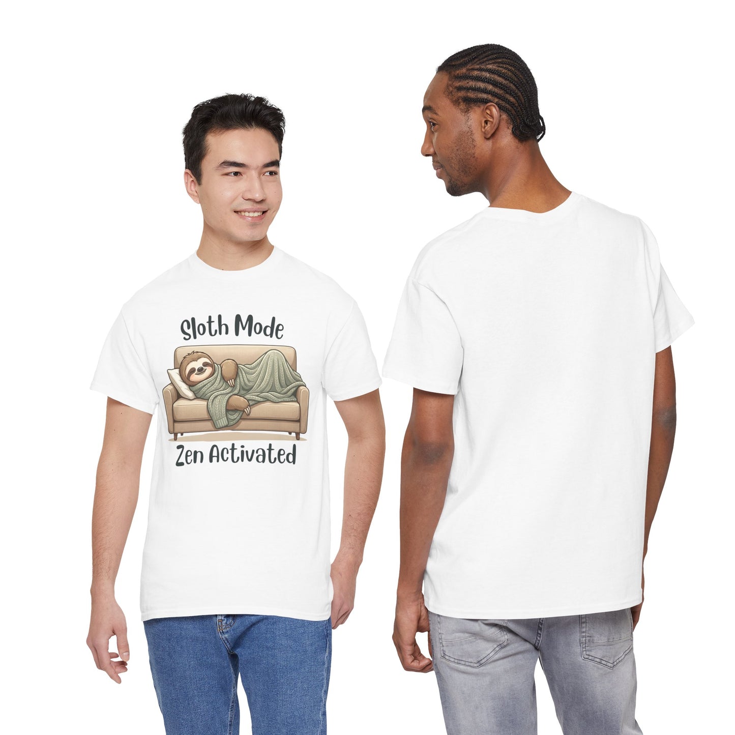 Funny Sloth T-Shirt – “Sloth Mode, Zen Activated” Cute Relaxing Tee - 14844