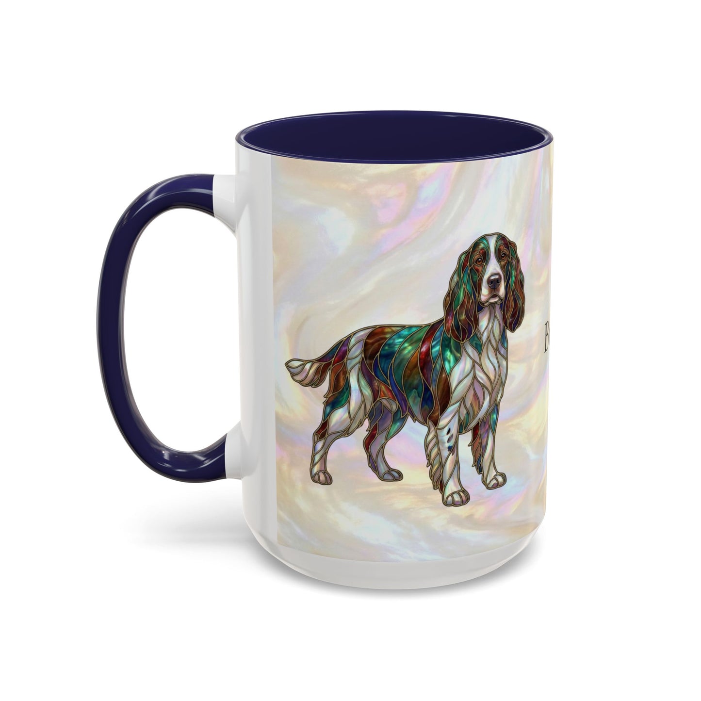 Springer Spaniel Accent Coffee Mug – Stained Glass Design 11/15oz - 14648