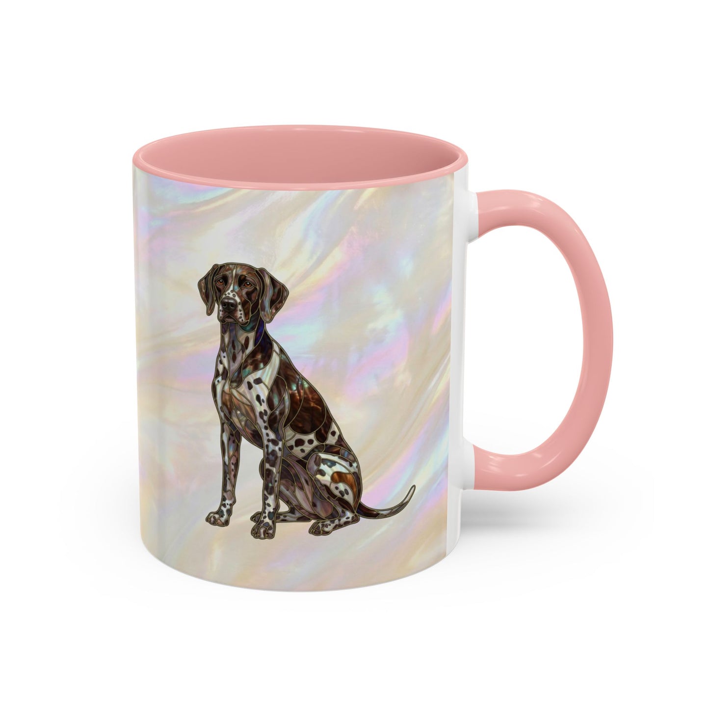 German Shorthaired Pointer Accent Coffee Mug — Stained Glass Design (11/15oz) - 14634