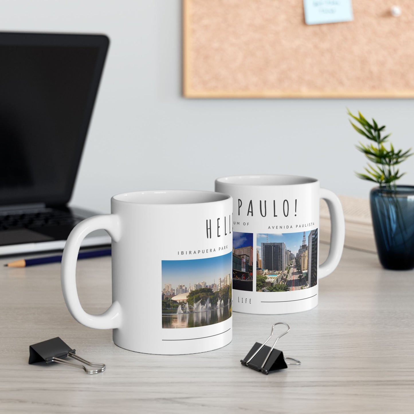 Hello Sao Paulo Ceramic Mug – Art, Culture, Life (11oz & 15oz) - 12026