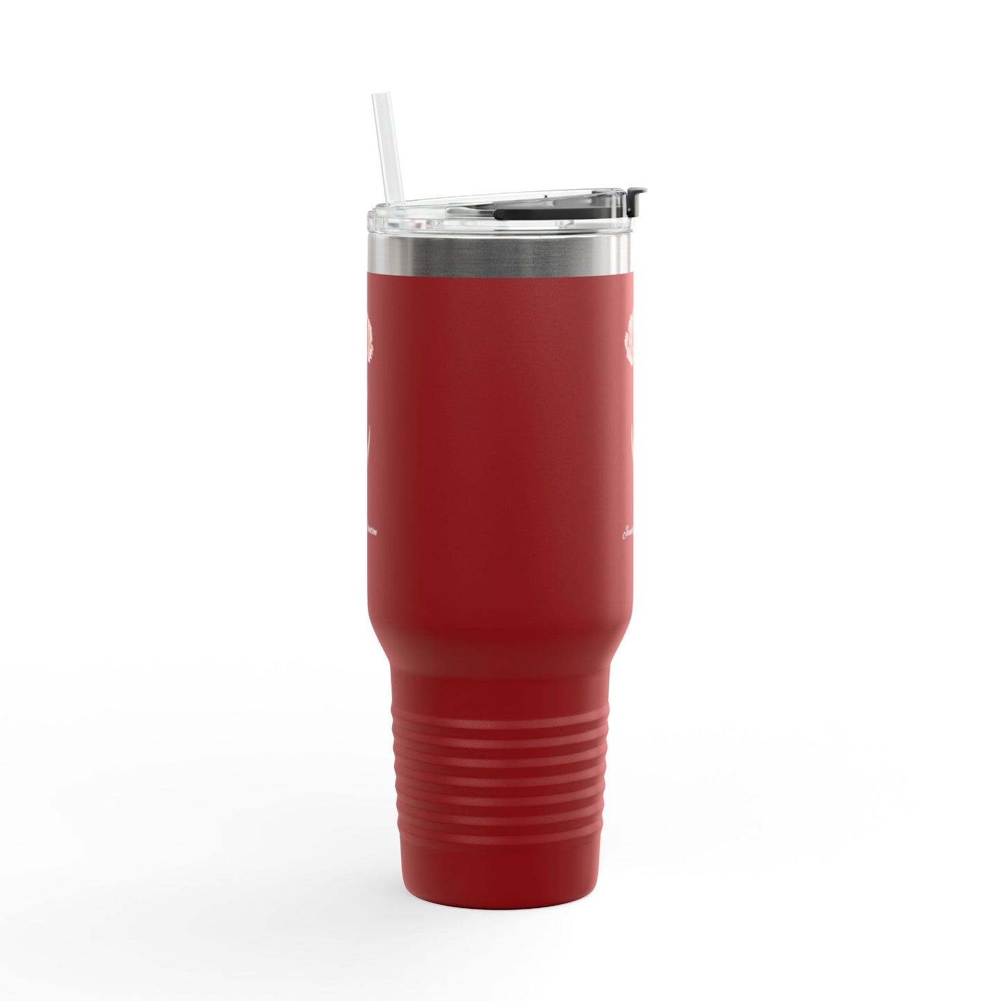 Carnation Floral Tumbler – January Birth Flower Gift | 40oz Insulated Travel Mug, Customizable — 14667
