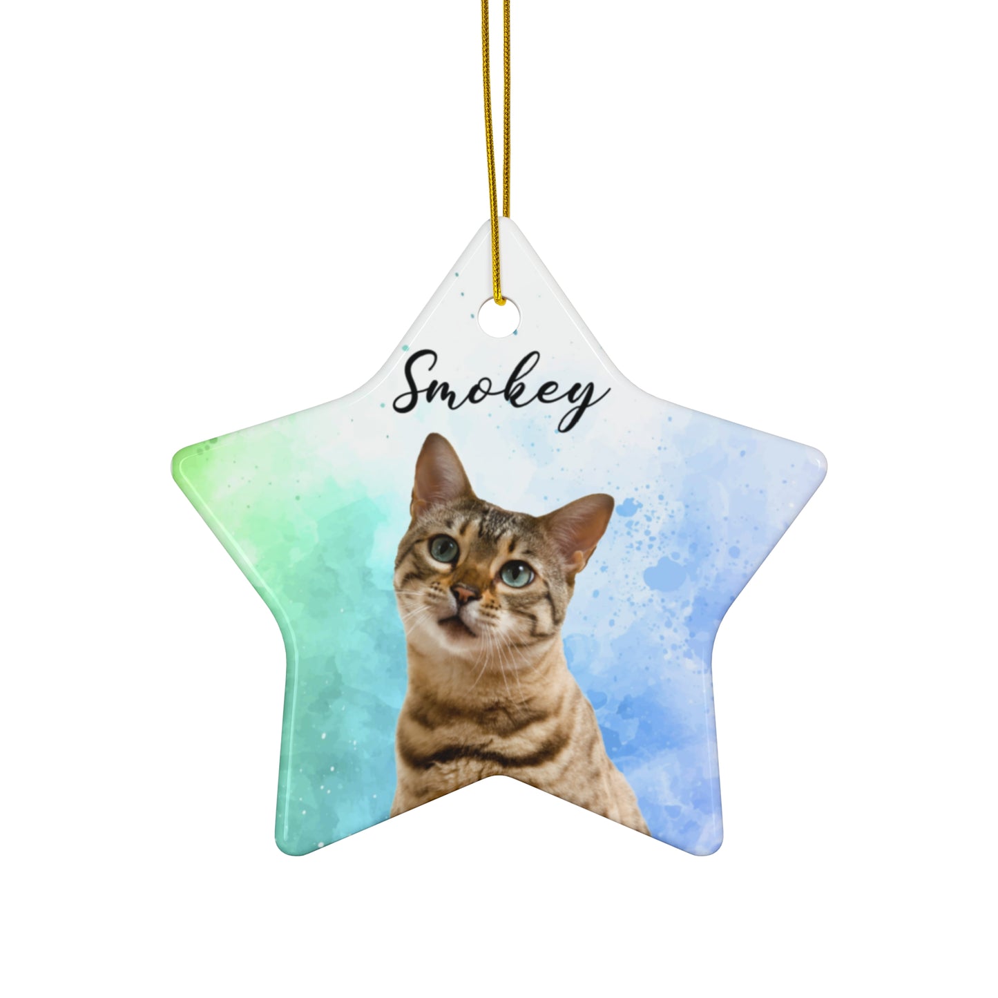 Your Cat, Customizable - Ceramic Ornament, 4 Shapes - 10038