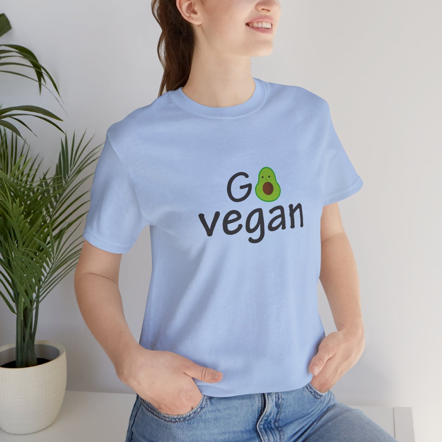 Go Vegan - Unisex Jersey Short Sleeve Tee